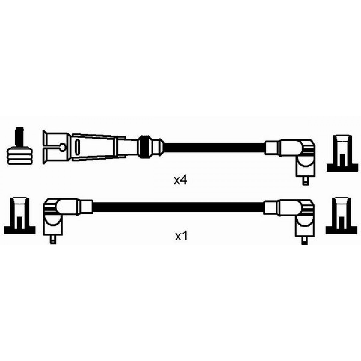 Kit accensione elettronica 9170 Zündleitung Set Set di Cavi Set Tubi di accensio