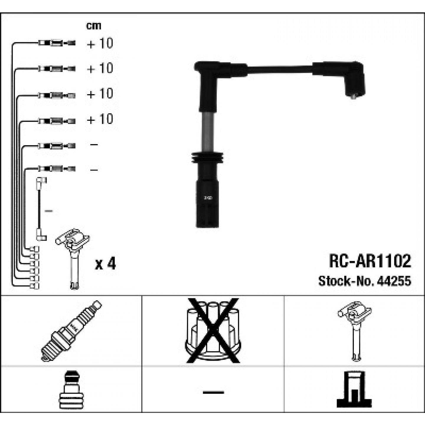 2569 NGK RC-VW1102 Kit cavi candele N° condotti: 5 | Inserisca subito un ordine