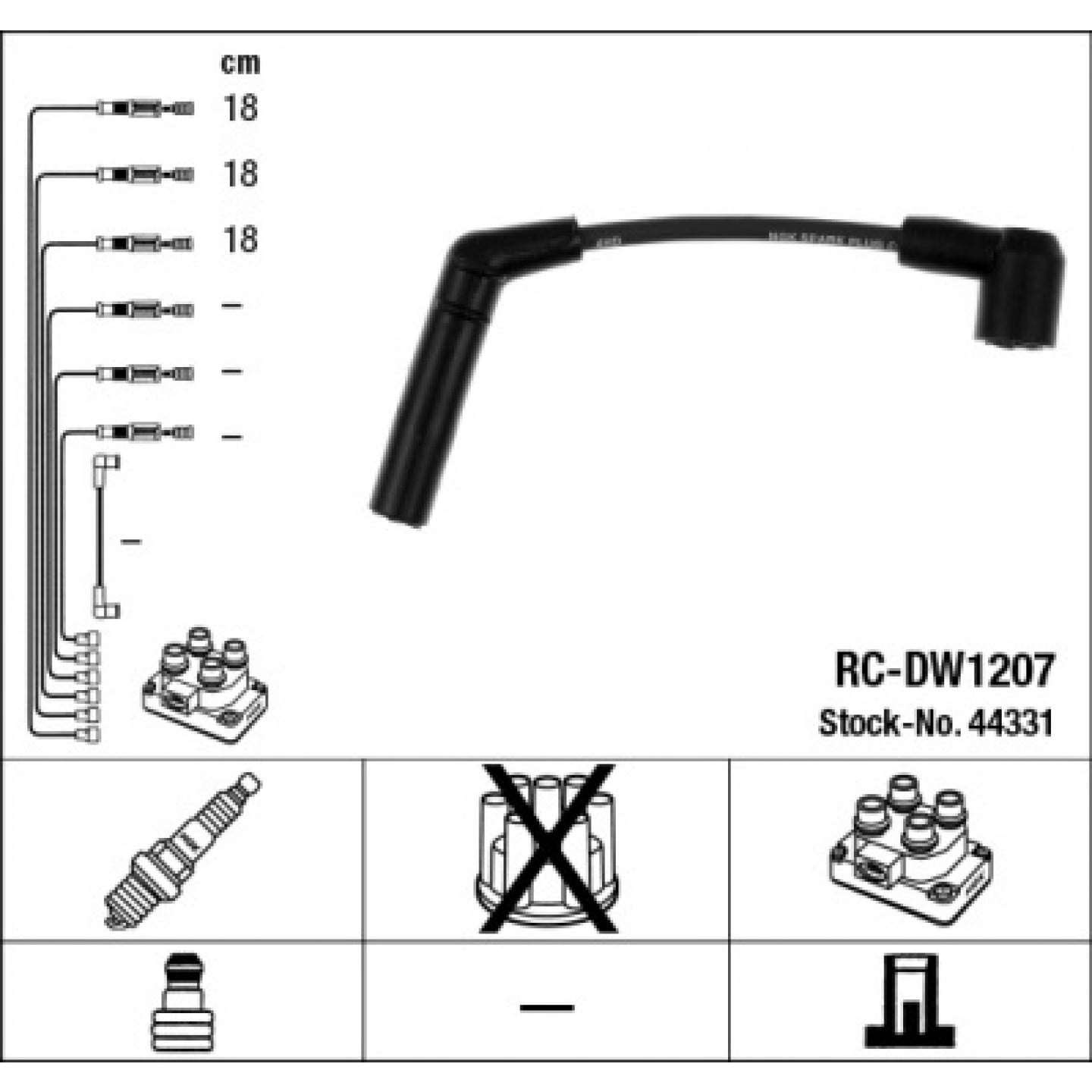 Bougiekabelset NGK 44331