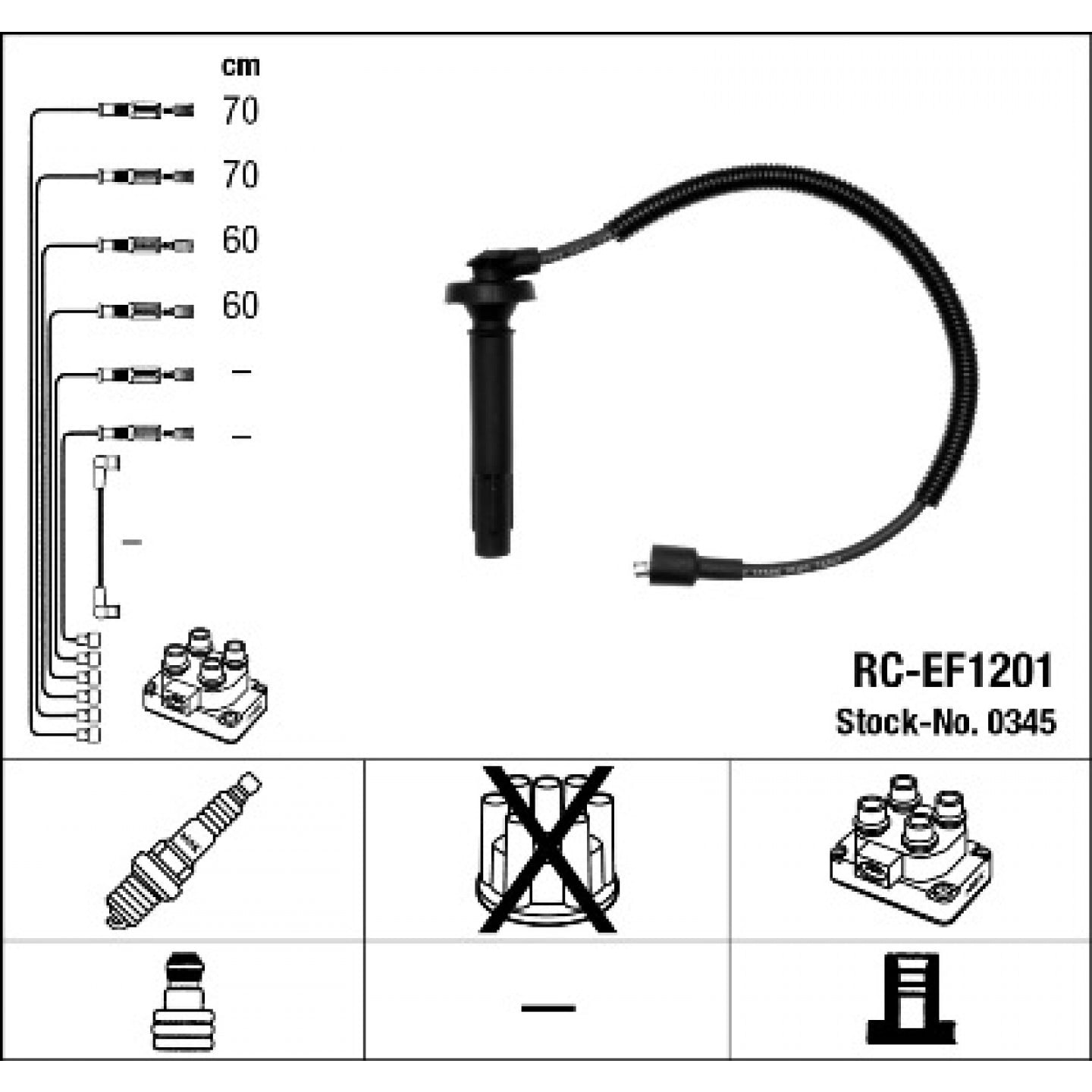 Bougiekabelset NGK 0345