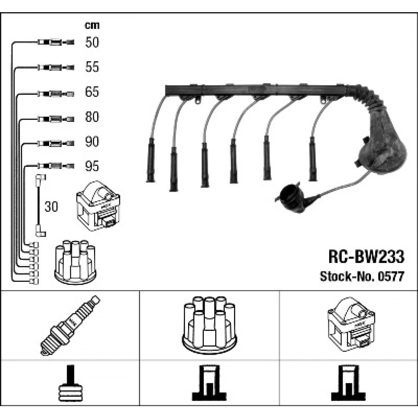 Bougiekabelset NGK 0577