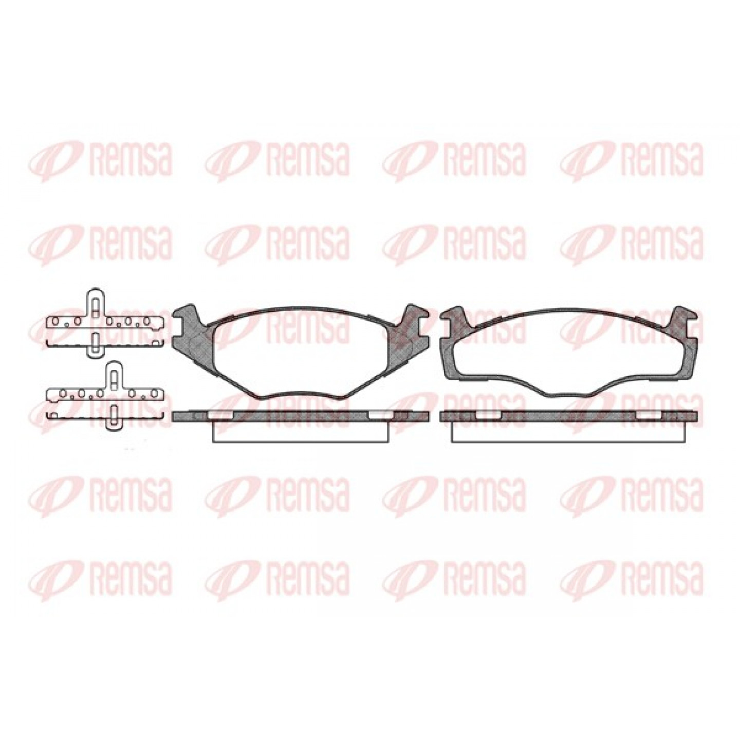 Kit de plaquettes de frein, frein à disque REMSA 0171.60