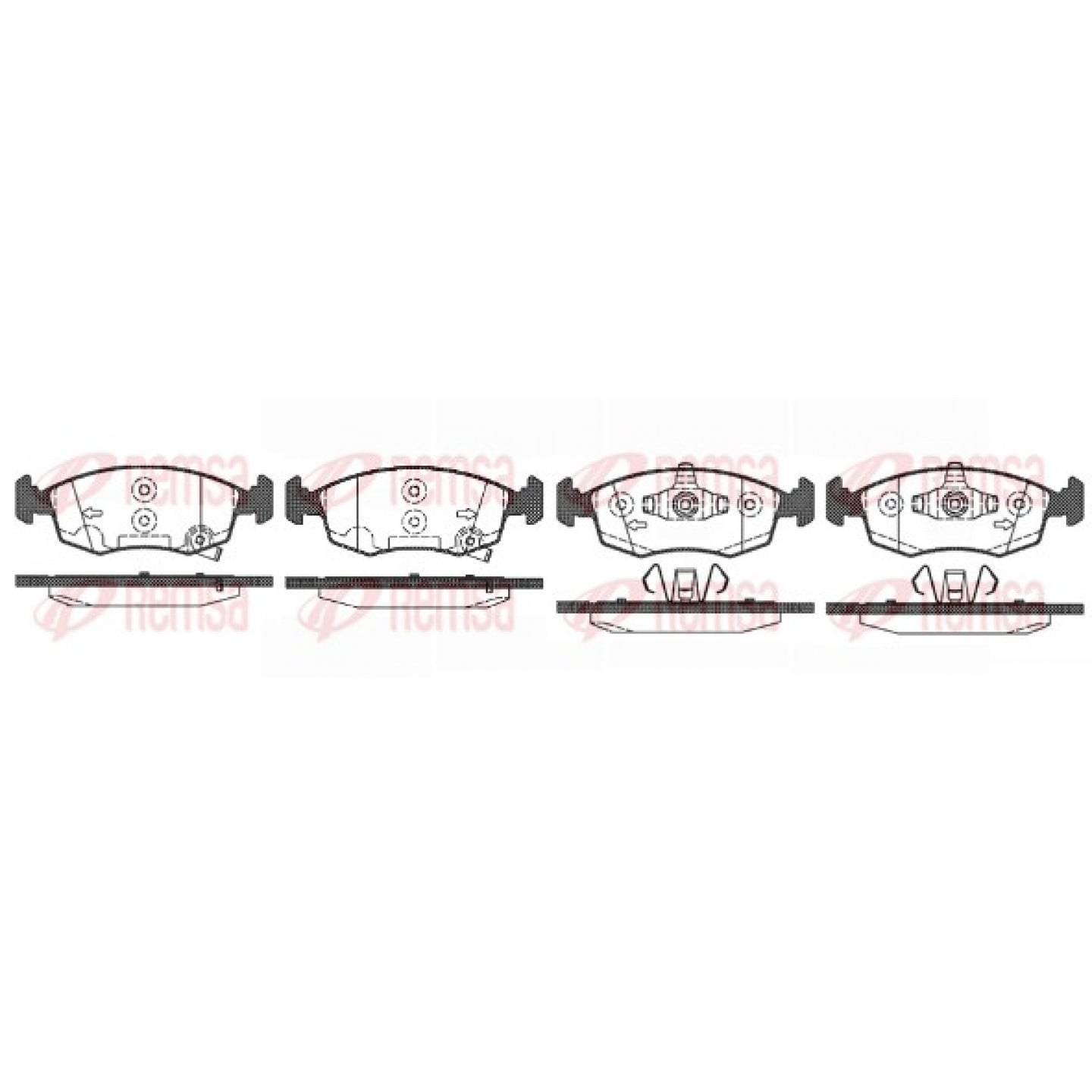 Kit pastiglie freno, Freno a disco REMSA 0172.50