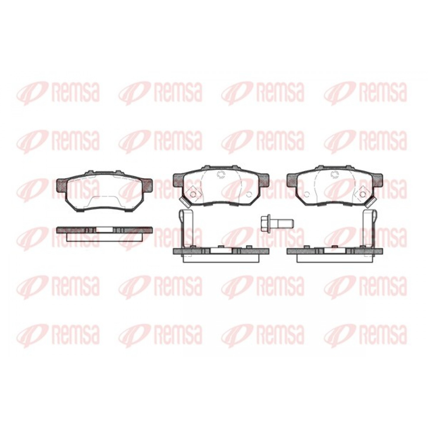 Kit de plaquettes de frein, frein à disque REMSA 0233.52