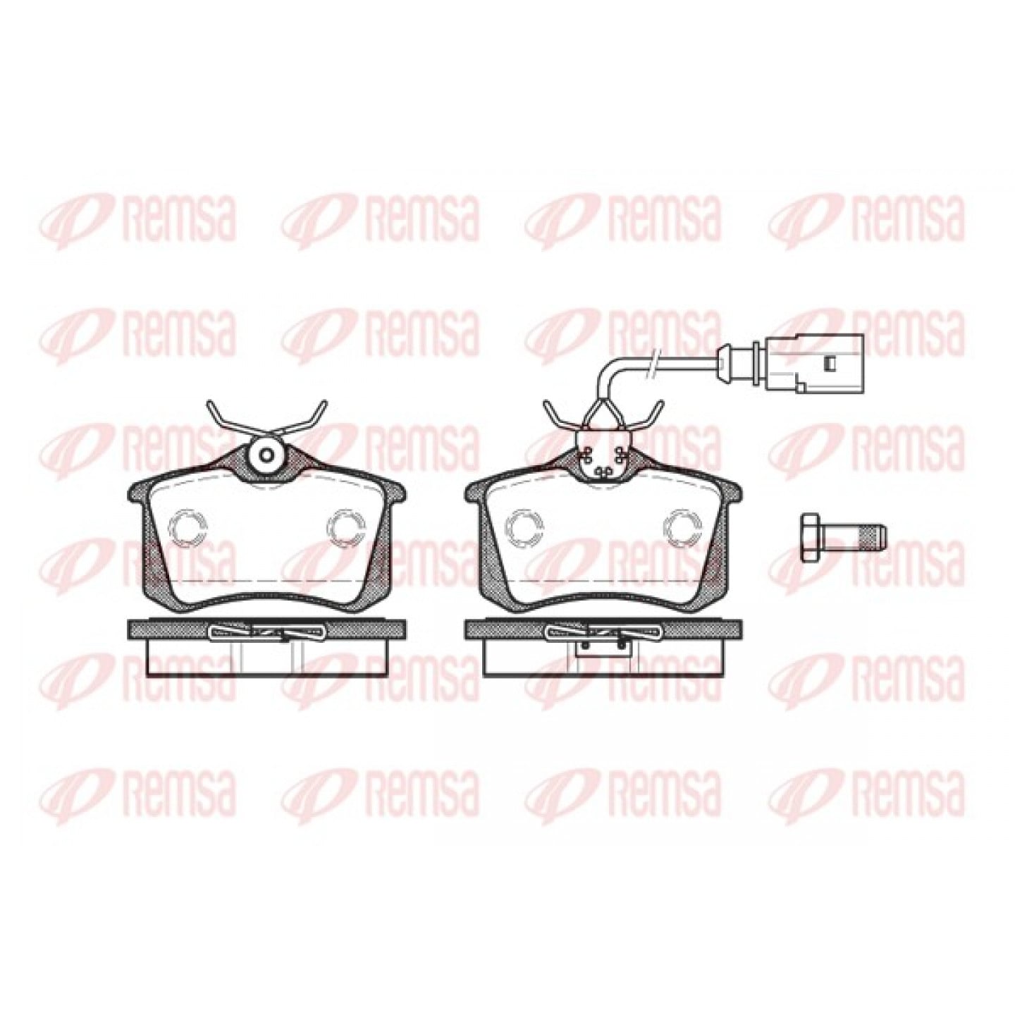 Kit de plaquettes de frein, frein à disque REMSA 0263.51