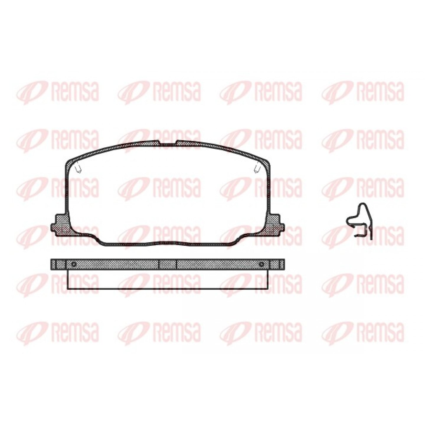 Kit de plaquettes de frein, frein à disque REMSA 0268.04