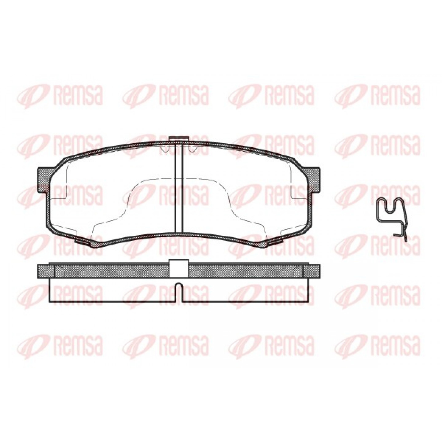 Kit pastiglie freno, Freno a disco REMSA 0413.04