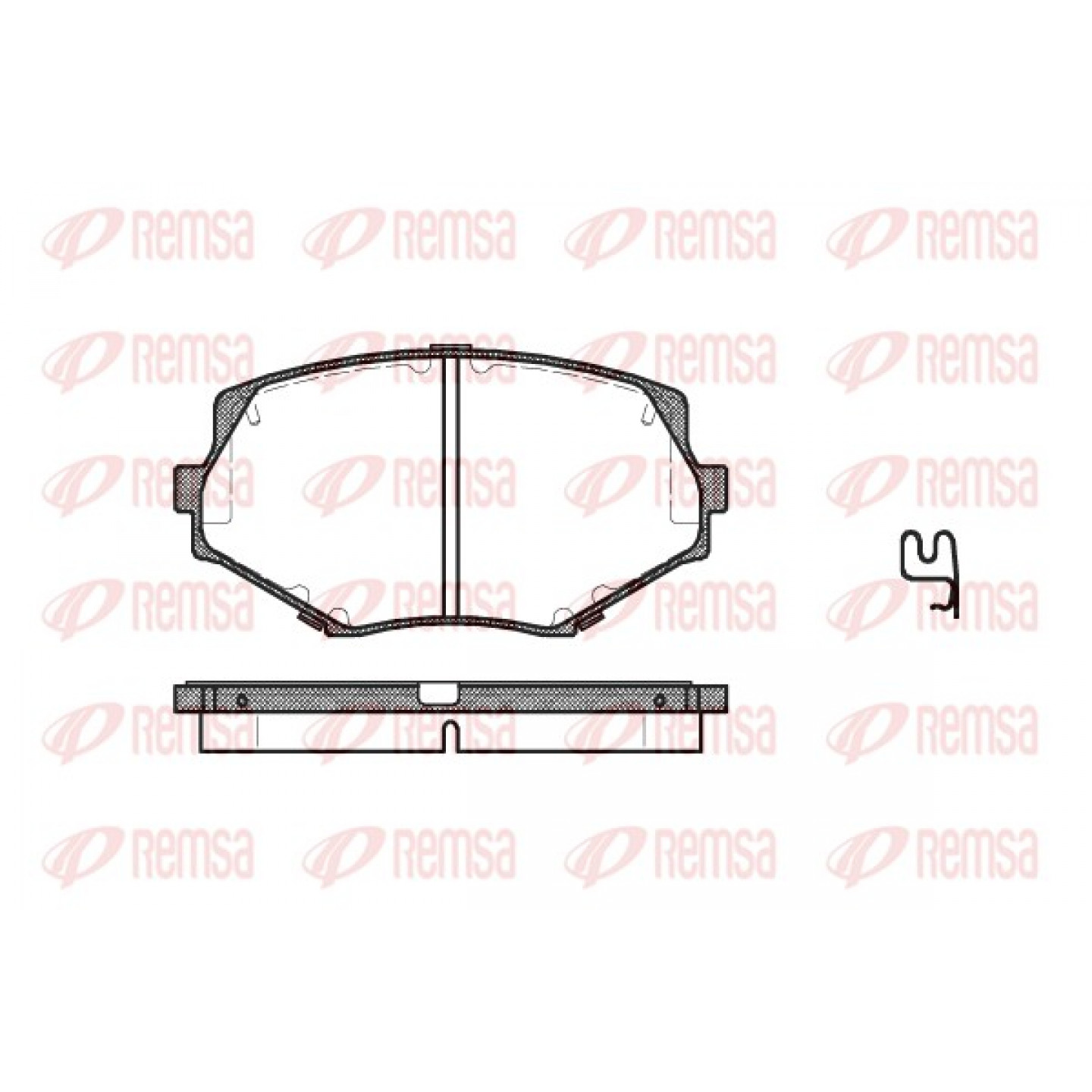 Kit de plaquettes de frein, frein à disque REMSA 0478.02