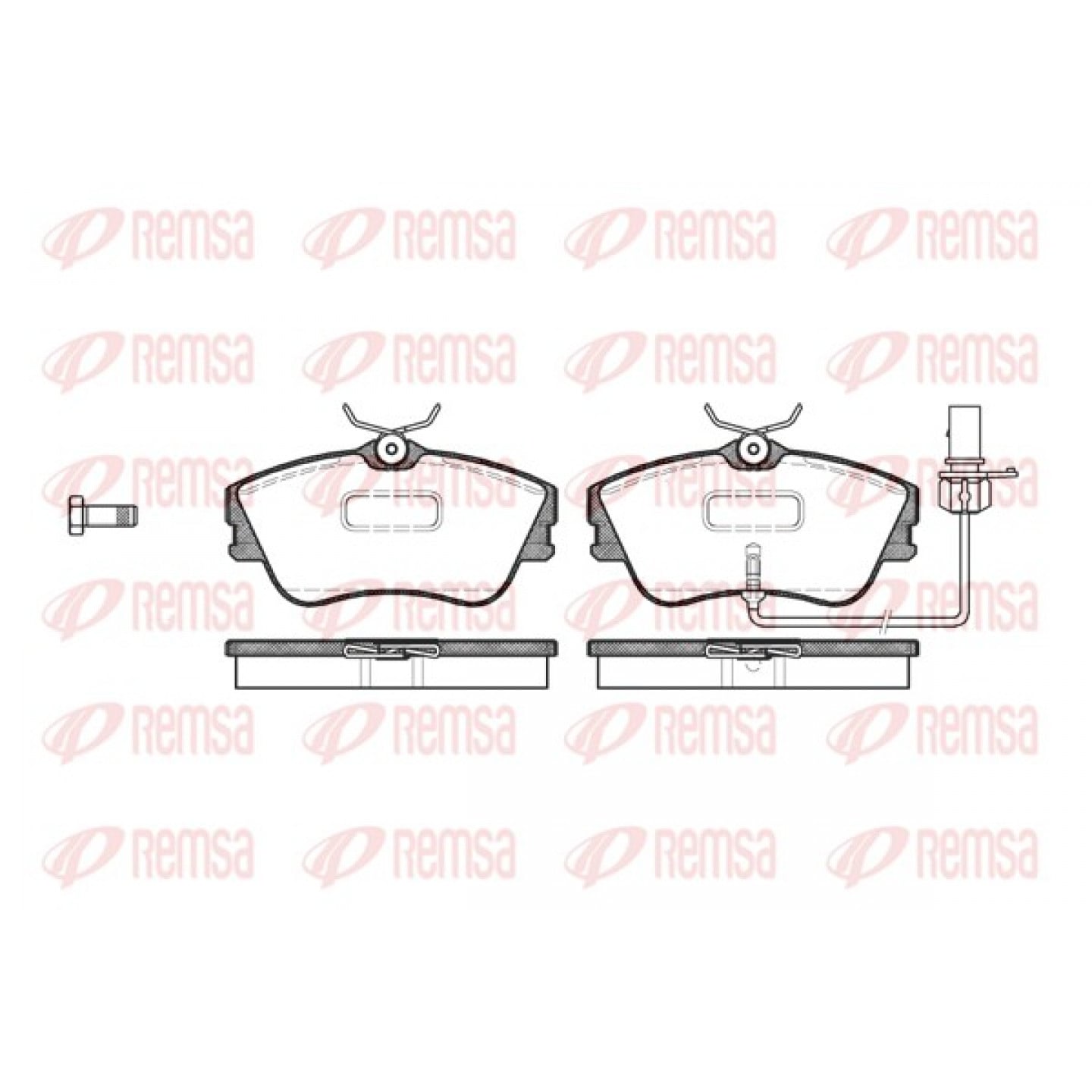 Kit pastiglie freno, Freno a disco REMSA 0480.21