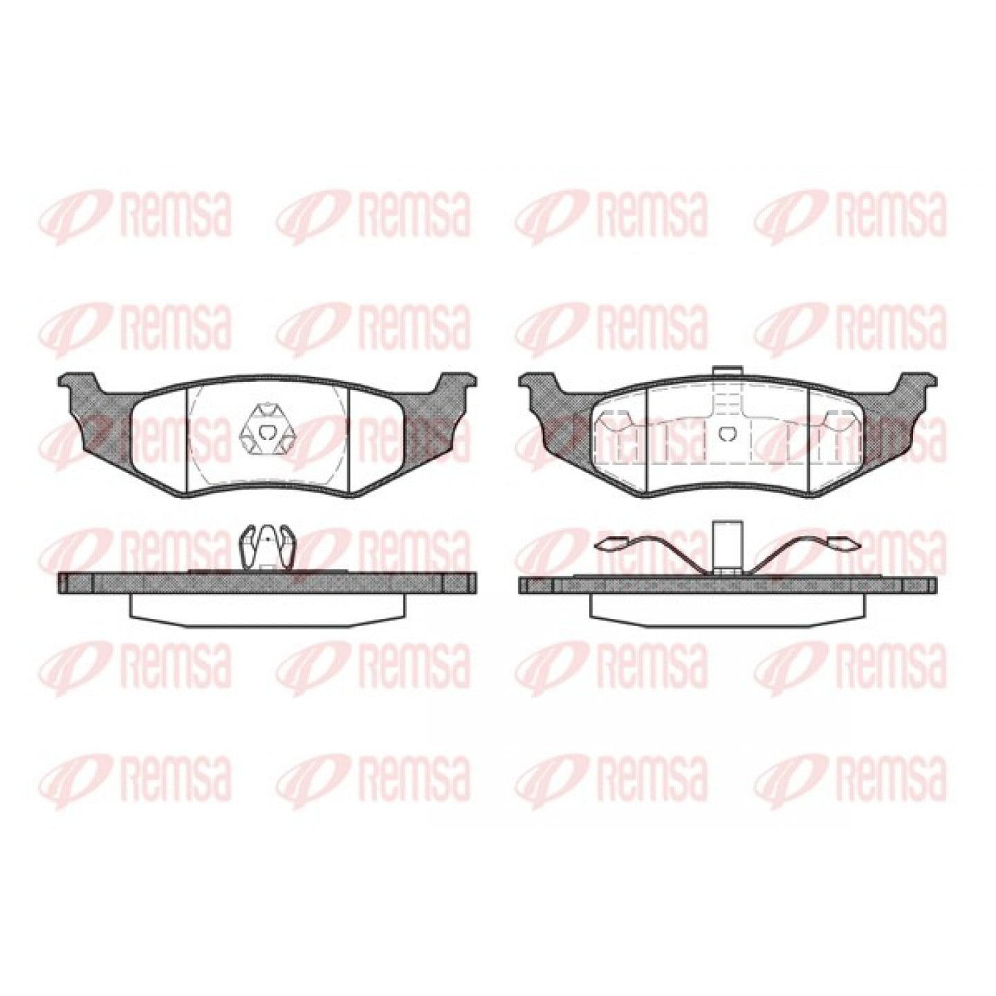Kit de plaquettes de frein, frein à disque REMSA 0482.40