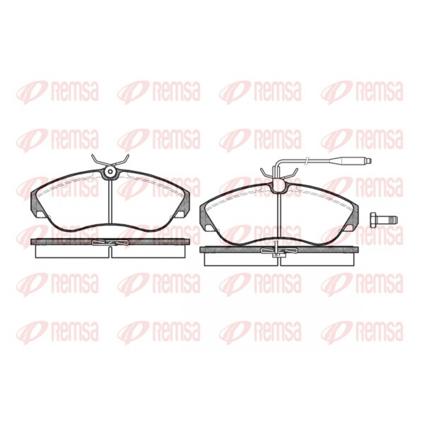 Kit pastiglie freno, Freno a disco REMSA 0487.02