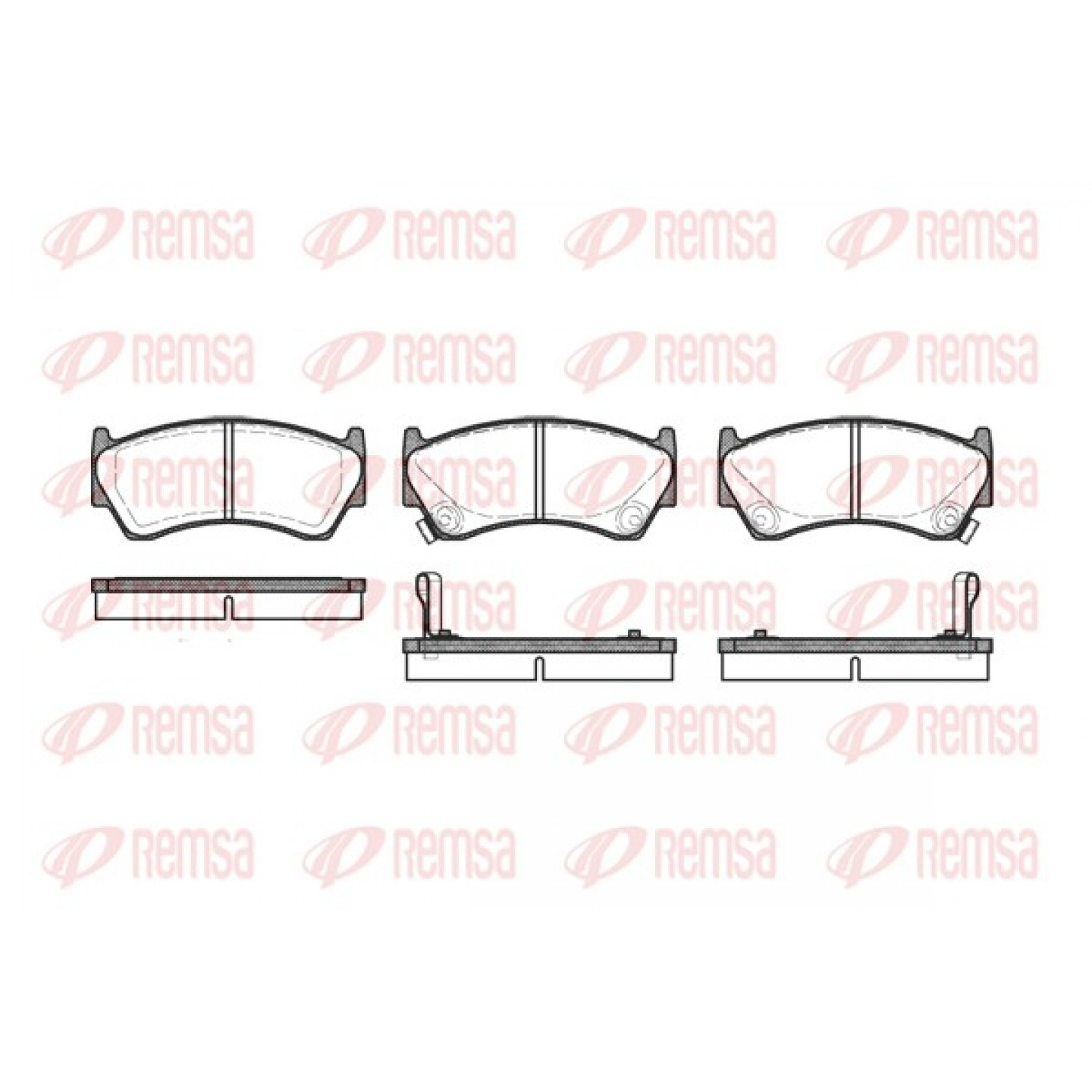 Kit de plaquettes de frein, frein à disque REMSA 0592.02