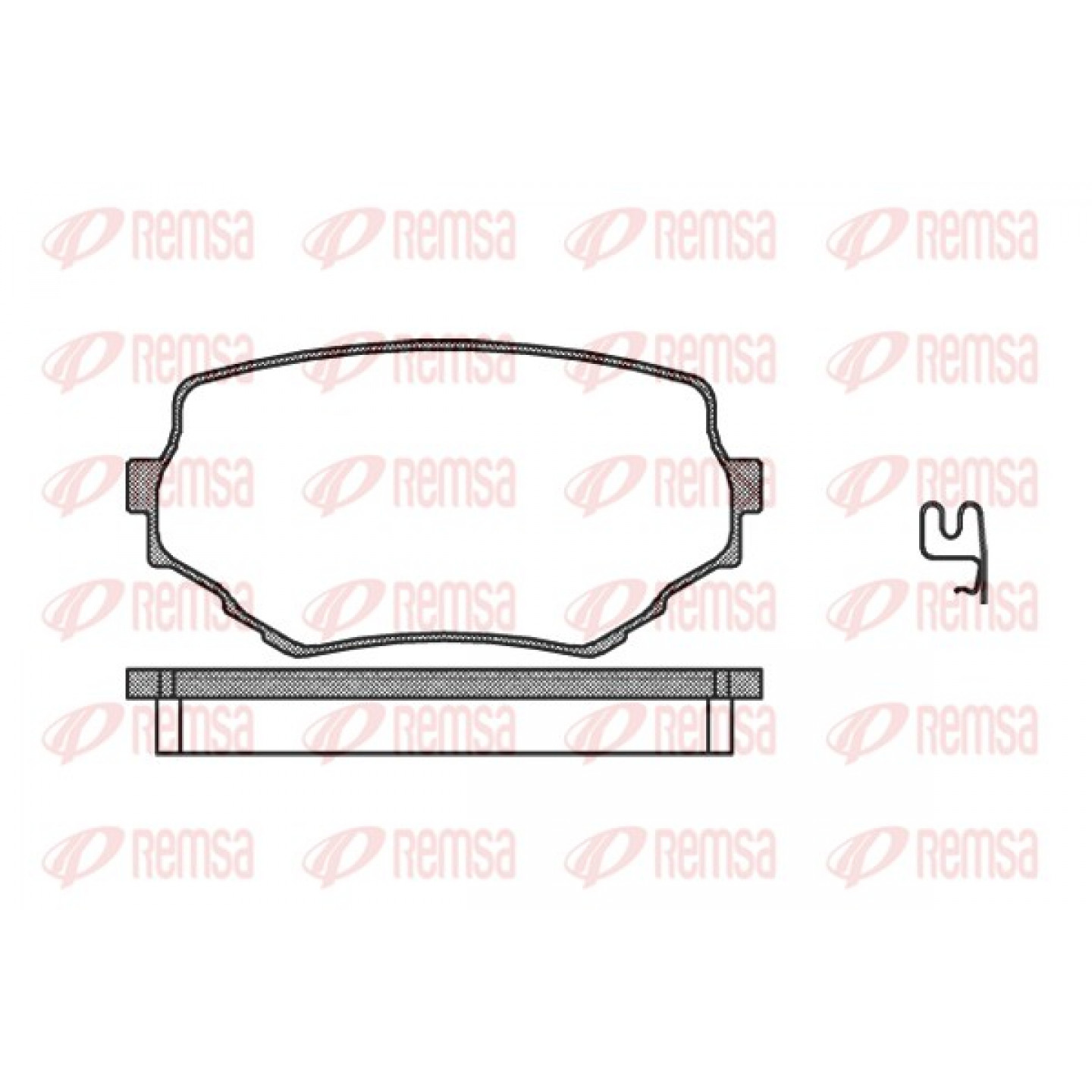 Kit de plaquettes de frein, frein à disque REMSA 0594.02