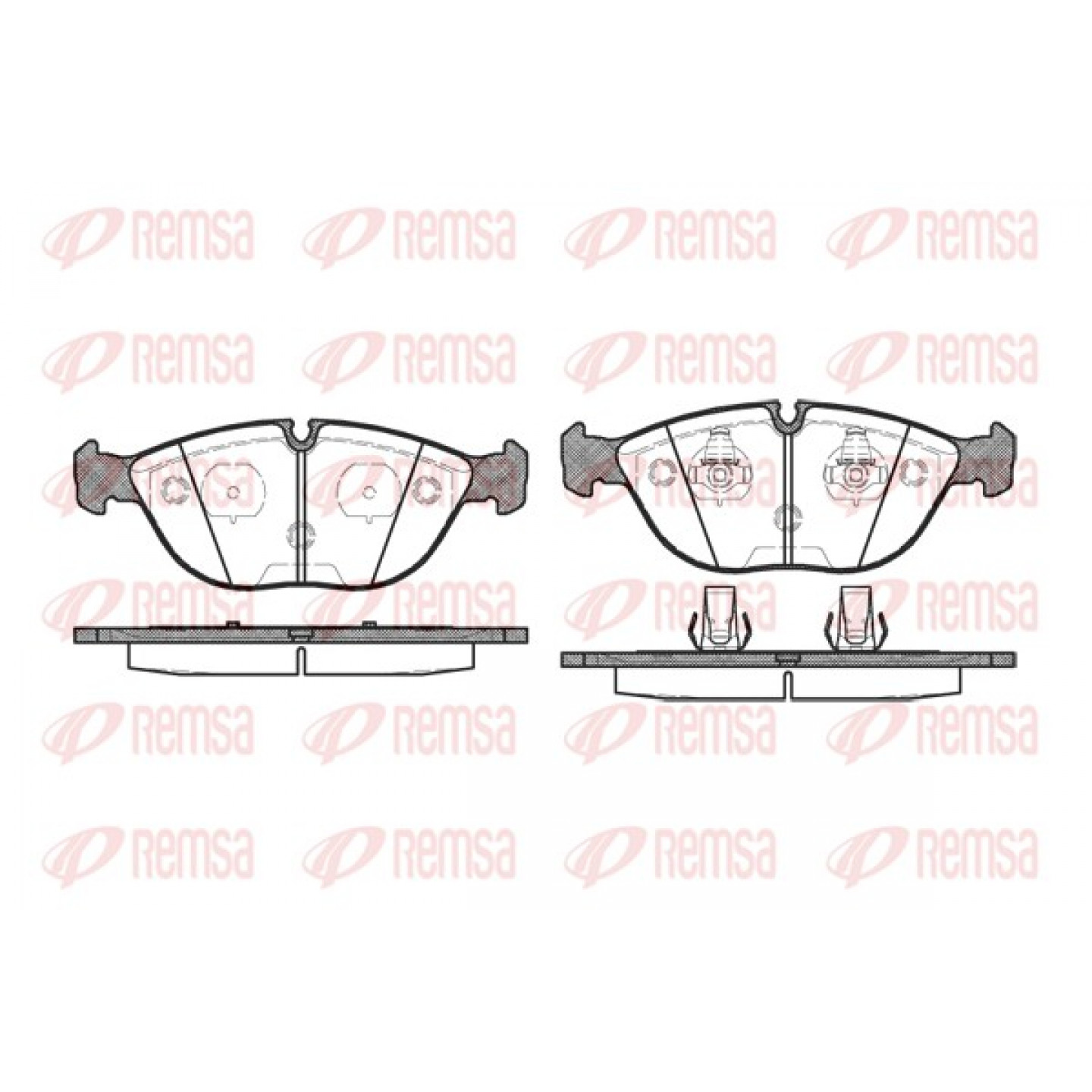 Kit pastiglie freno, Freno a disco REMSA 0597.00