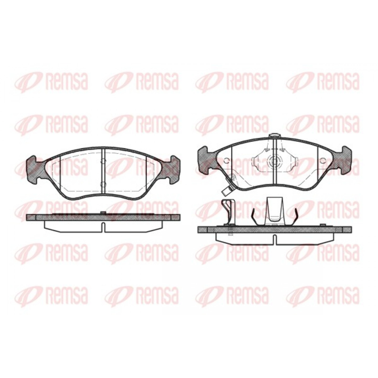 Kit pastiglie freno, Freno a disco REMSA 0648.02