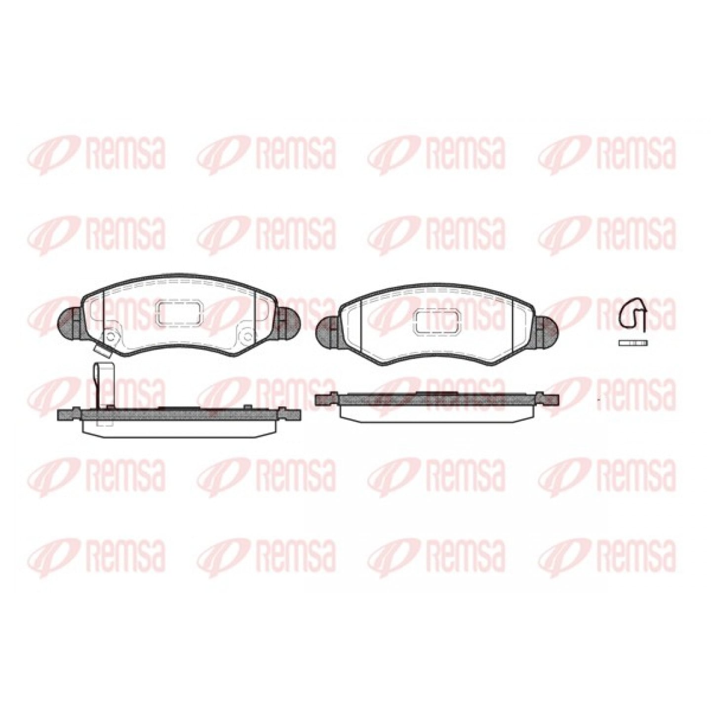 Kit pastiglie freno, Freno a disco REMSA 0702.21