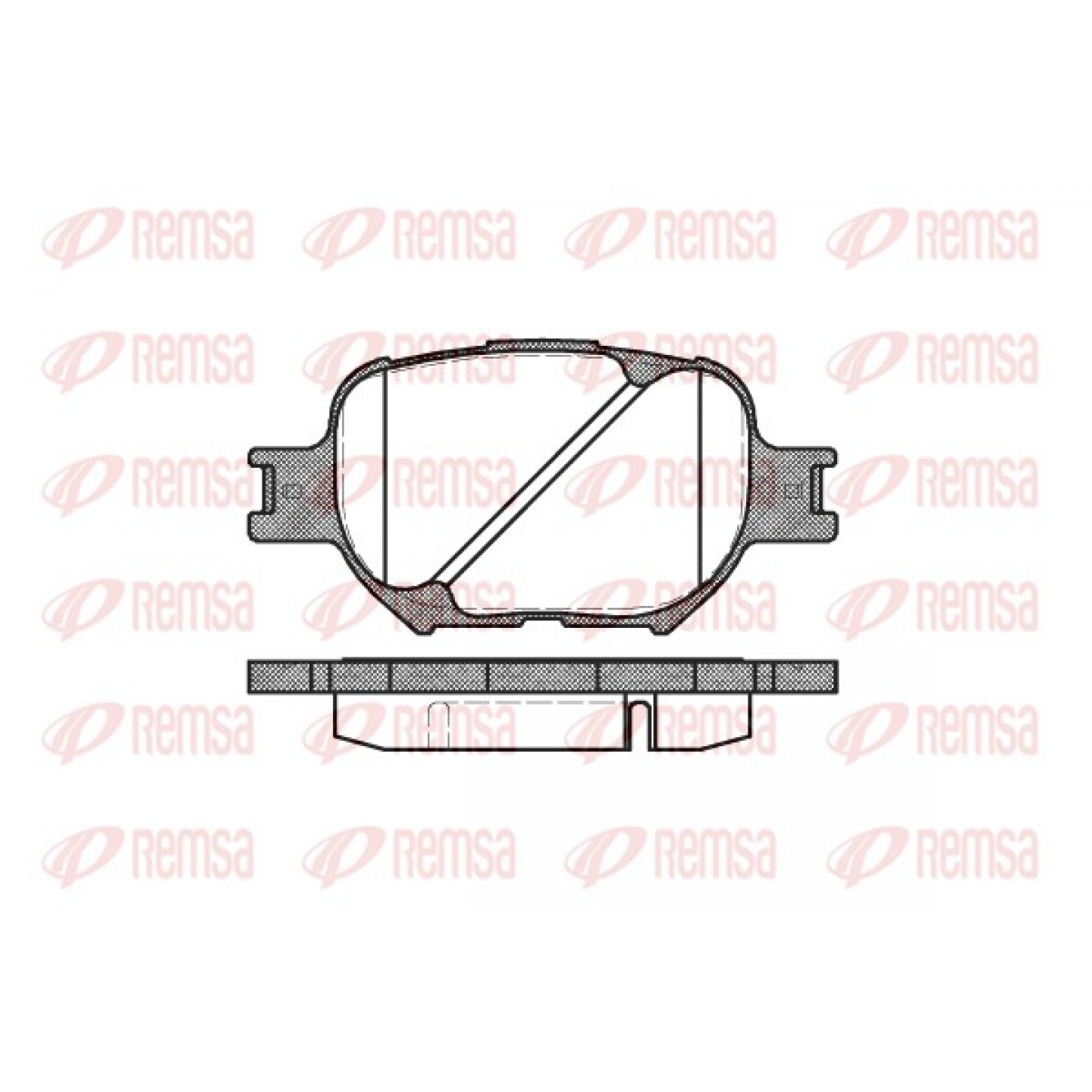 Kit pastiglie freno, Freno a disco REMSA 0742.00
