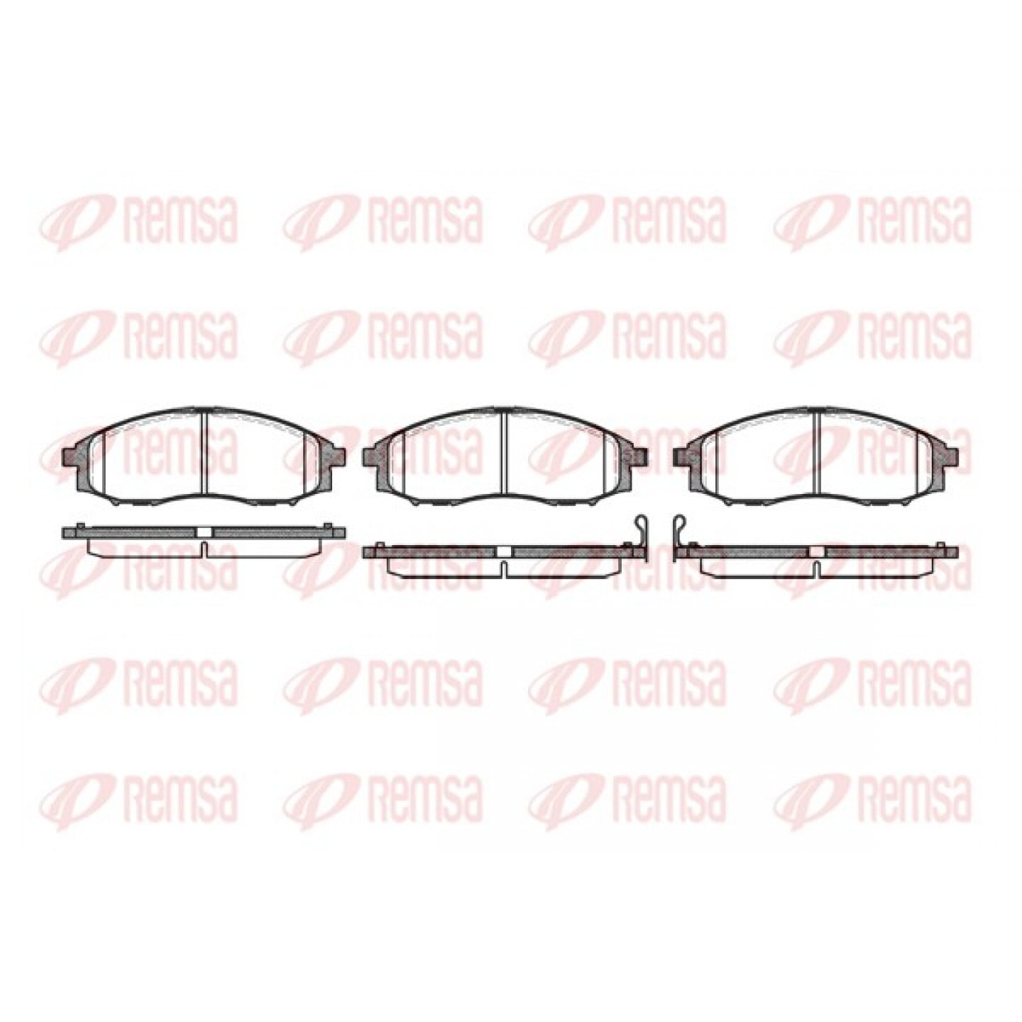 Kit pastiglie freno, Freno a disco REMSA 0748.02