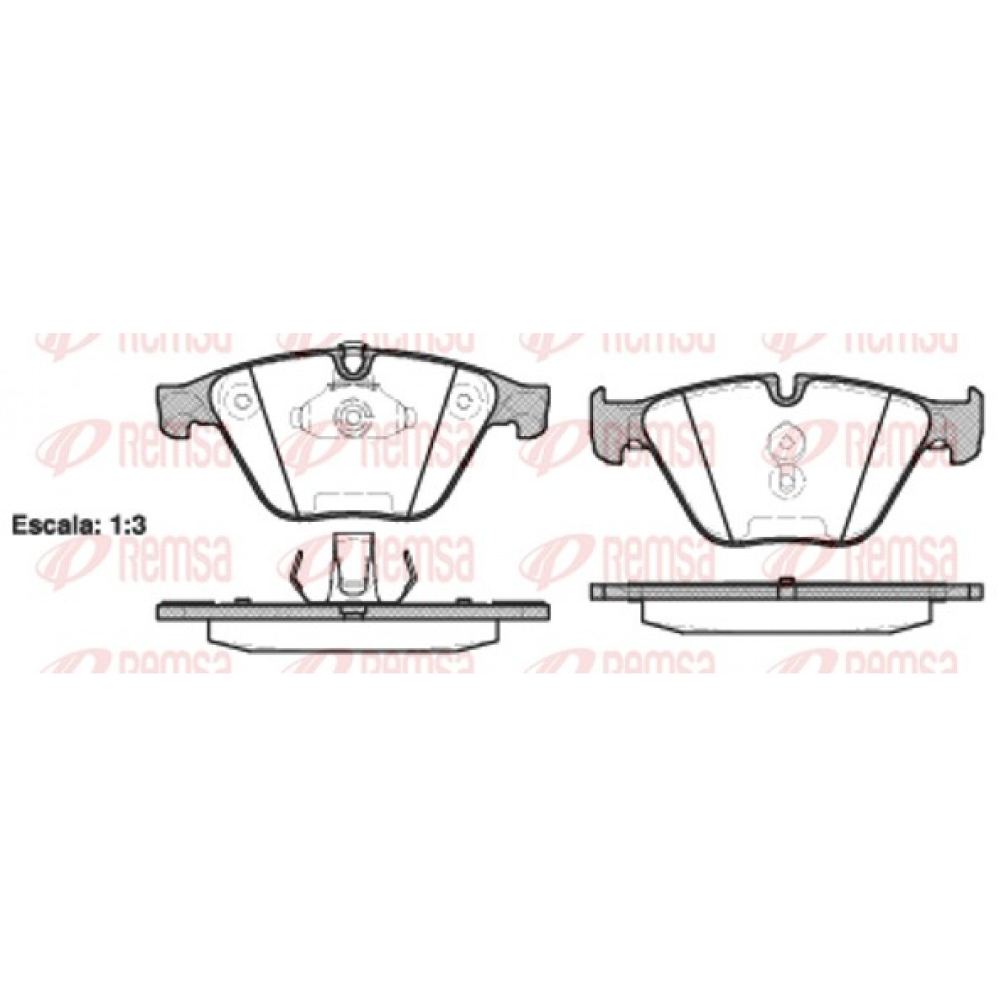 Kit de plaquettes de frein, frein à disque REMSA 0857.20