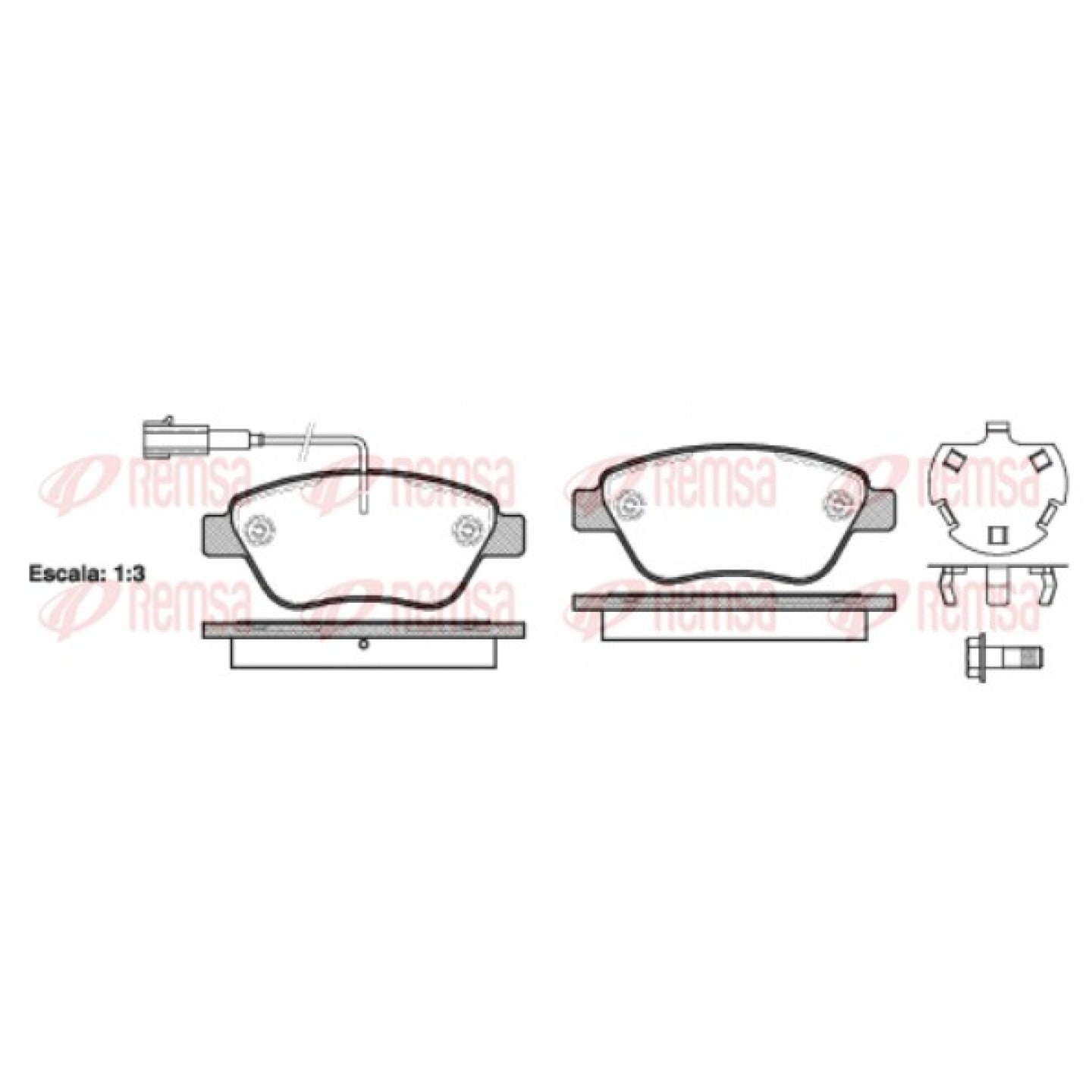 Kit pastiglie freno, Freno a disco REMSA 0858.32