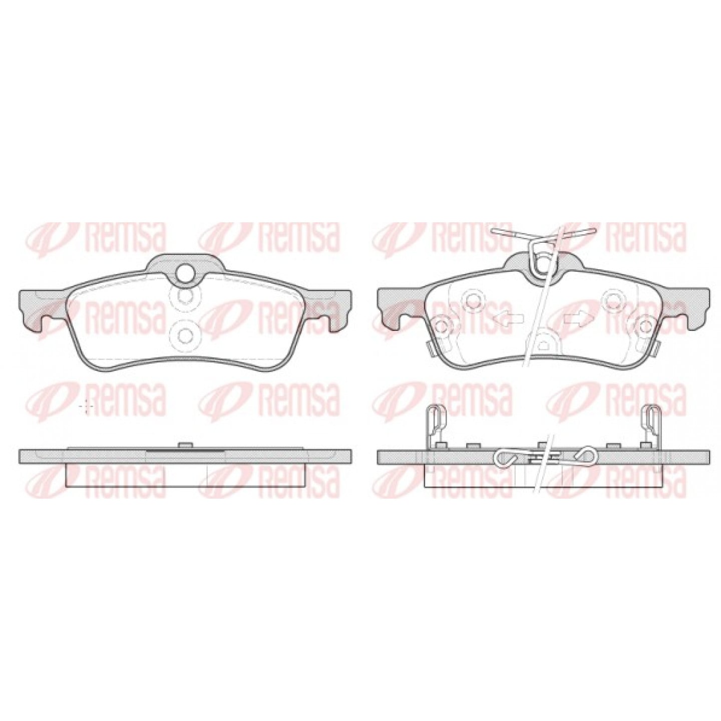 Kit pastiglie freno, Freno a disco REMSA 0862.12