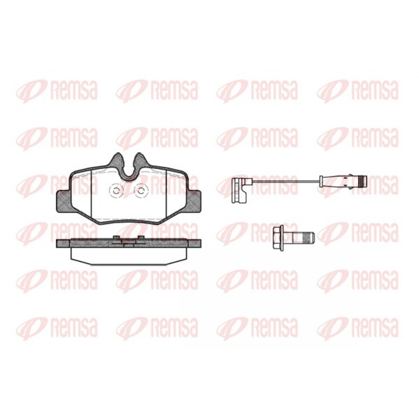 Kit pastiglie freno, Freno a disco REMSA 1110.02