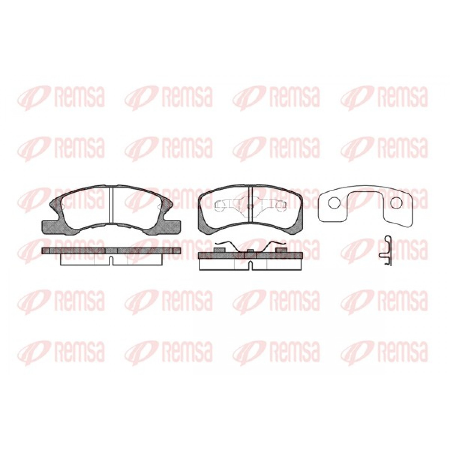 Kit pastiglie freno, Freno a disco REMSA 1111.02