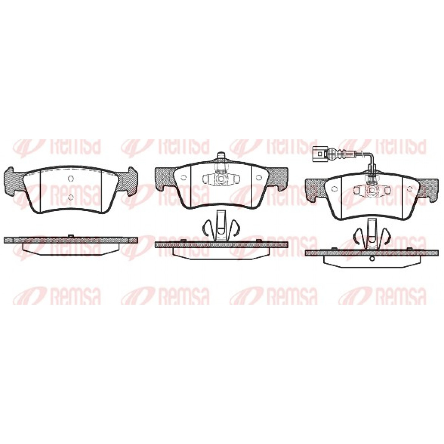 Kit pastiglie freno, Freno a disco REMSA 1187.01