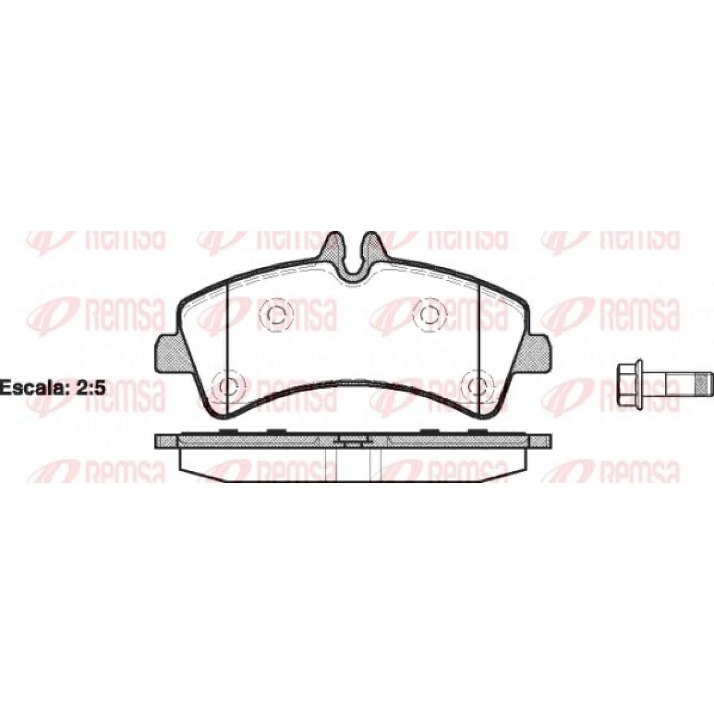 Kit pastiglie freno, Freno a disco REMSA 1247.00