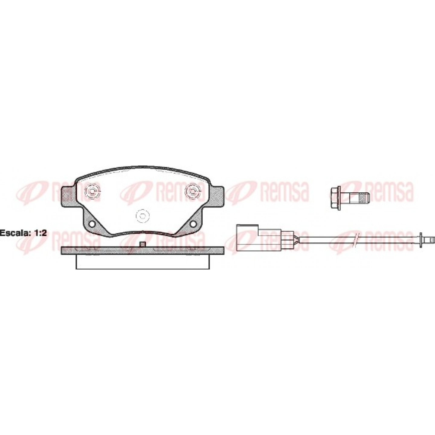 Kit pastiglie freno, Freno a disco REMSA 1252.02
