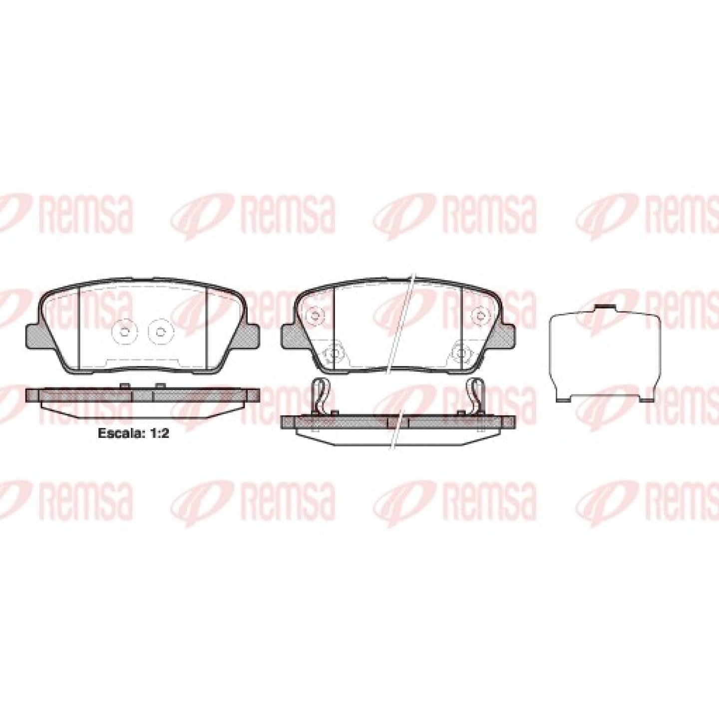 Kit pastiglie freno, Freno a disco REMSA 1274.02