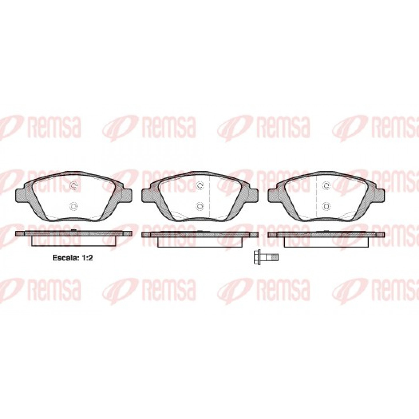 Remsa Kit Pastiglie Freno, Freno A Disco 1392.00