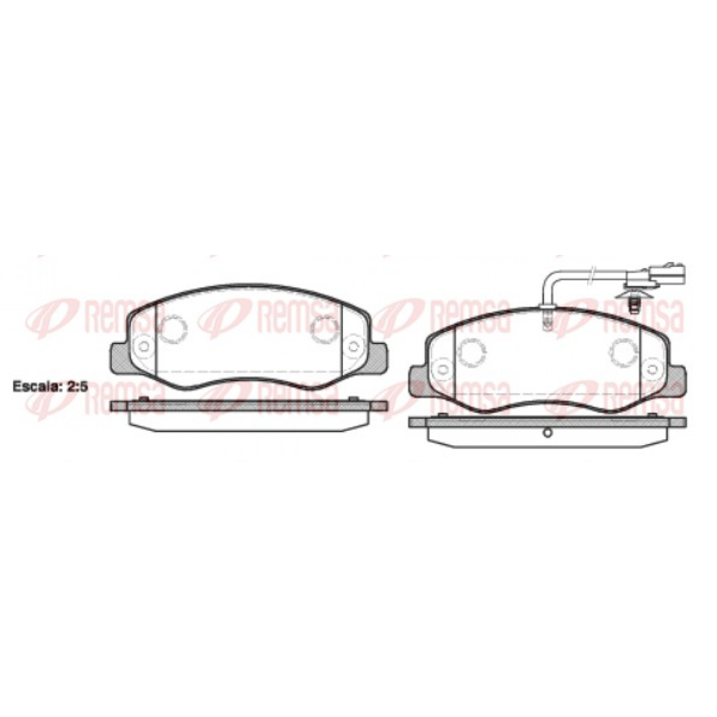 Kit pastiglie freno, Freno a disco REMSA 1442.01