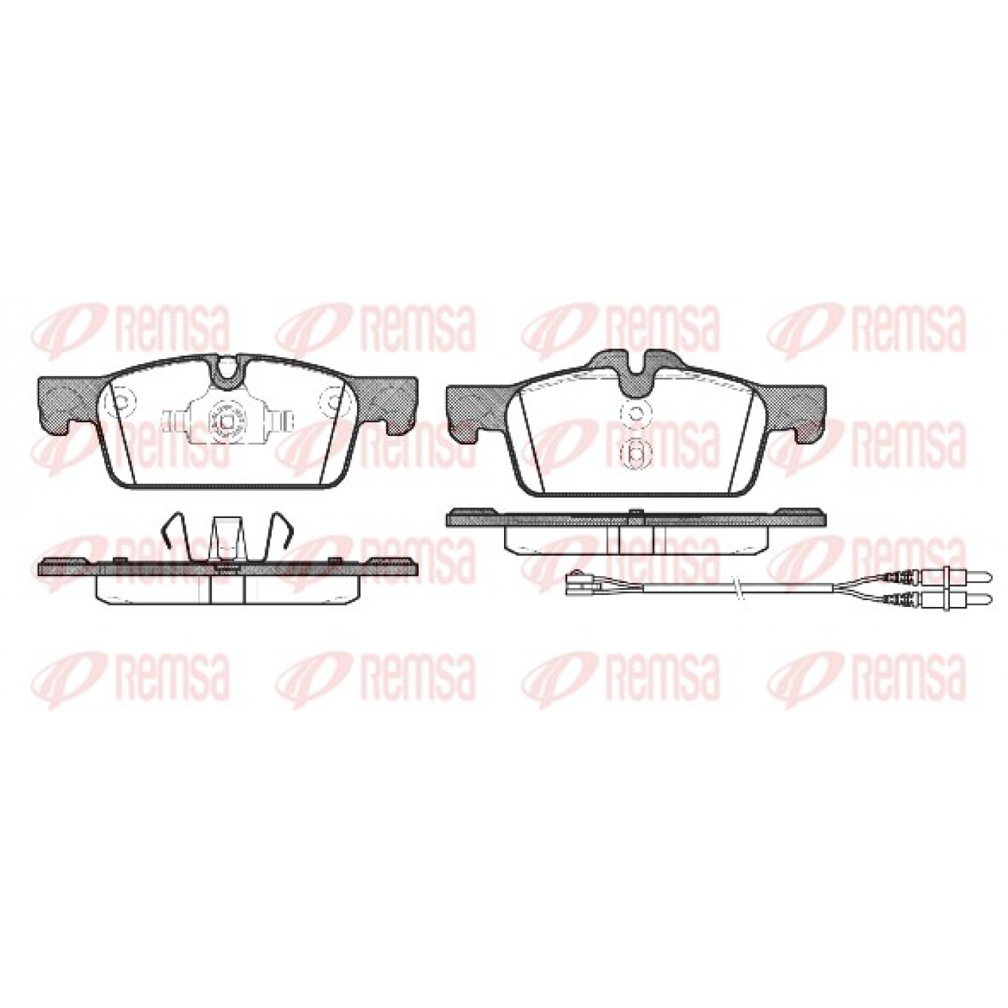 Kit pastiglie freno, Freno a disco REMSA 1461.01