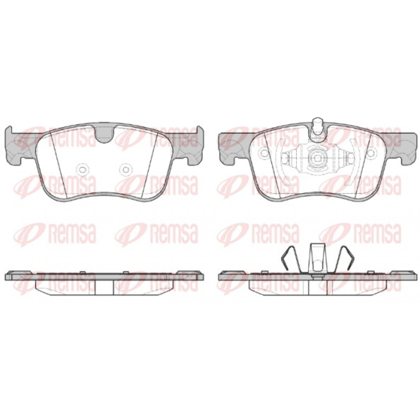 Kit pastiglie freno, Freno a disco REMSA 1580.00