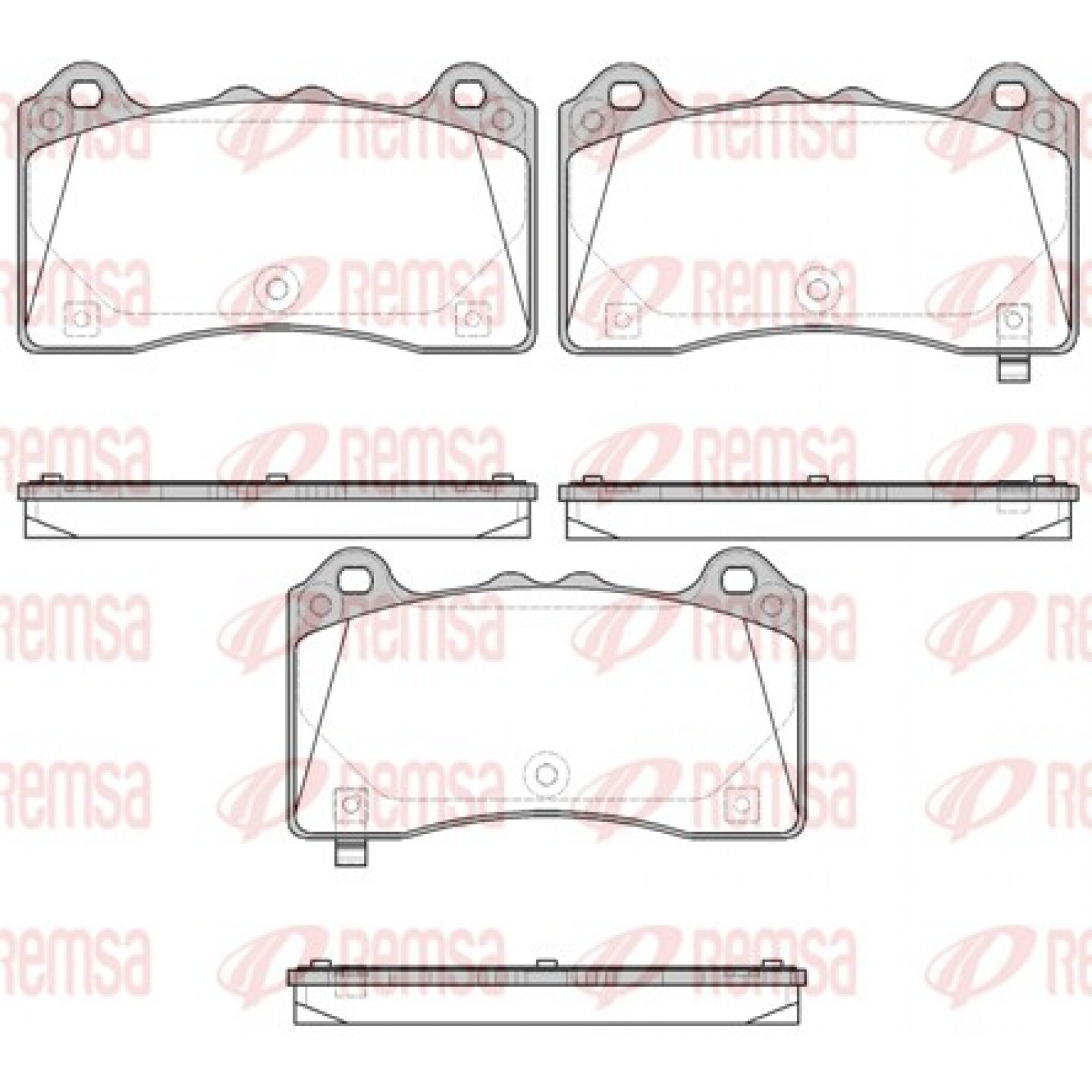 Kit pastiglie freno, Freno a disco REMSA 1736.02