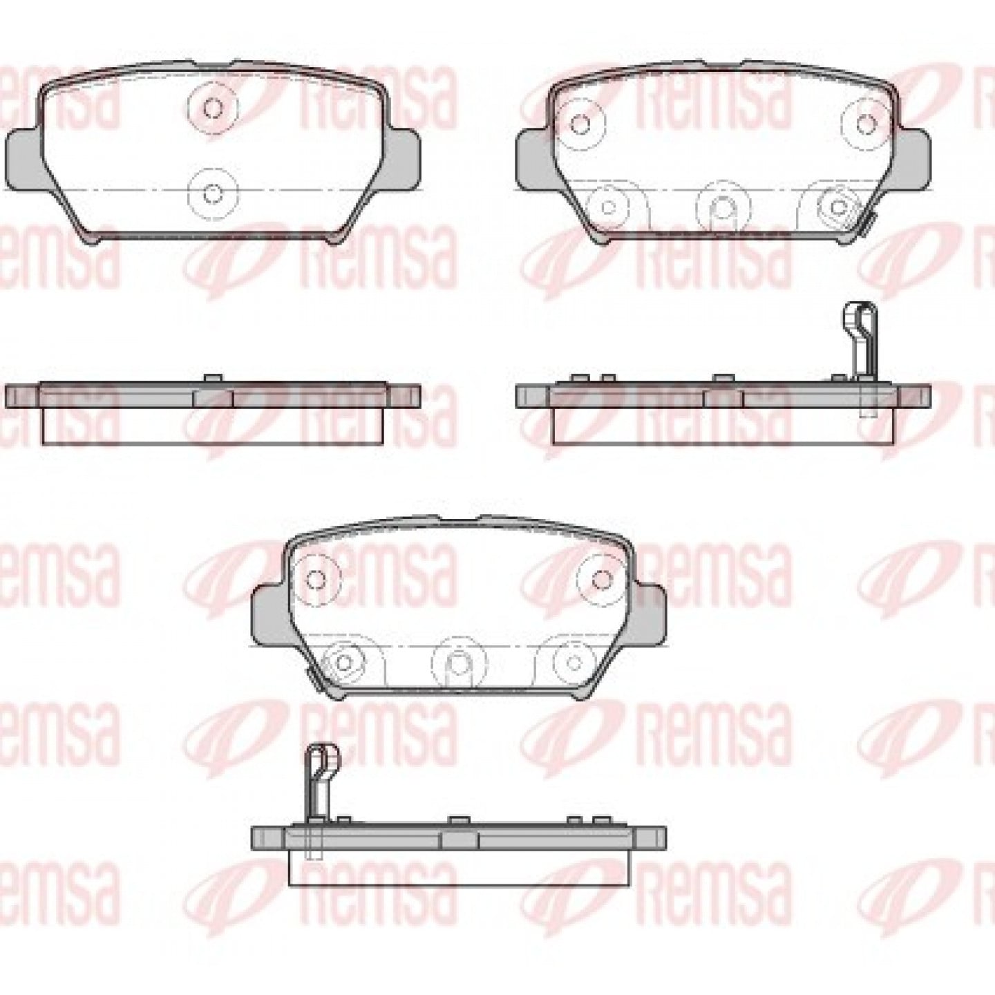 Kit pastiglie freno, Freno a disco REMSA 1882.02