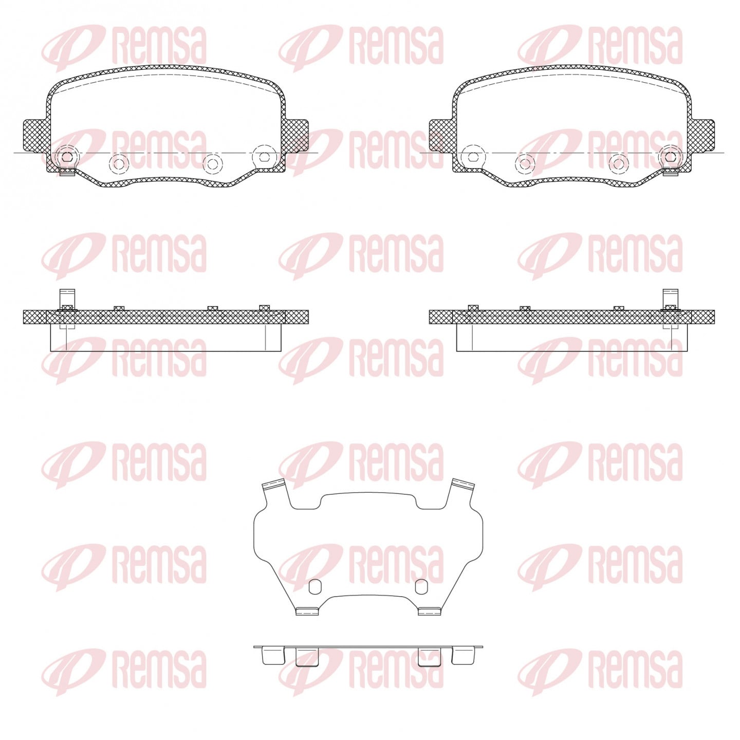 Kit pastiglie freno, Freno a disco REMSA 1578.05