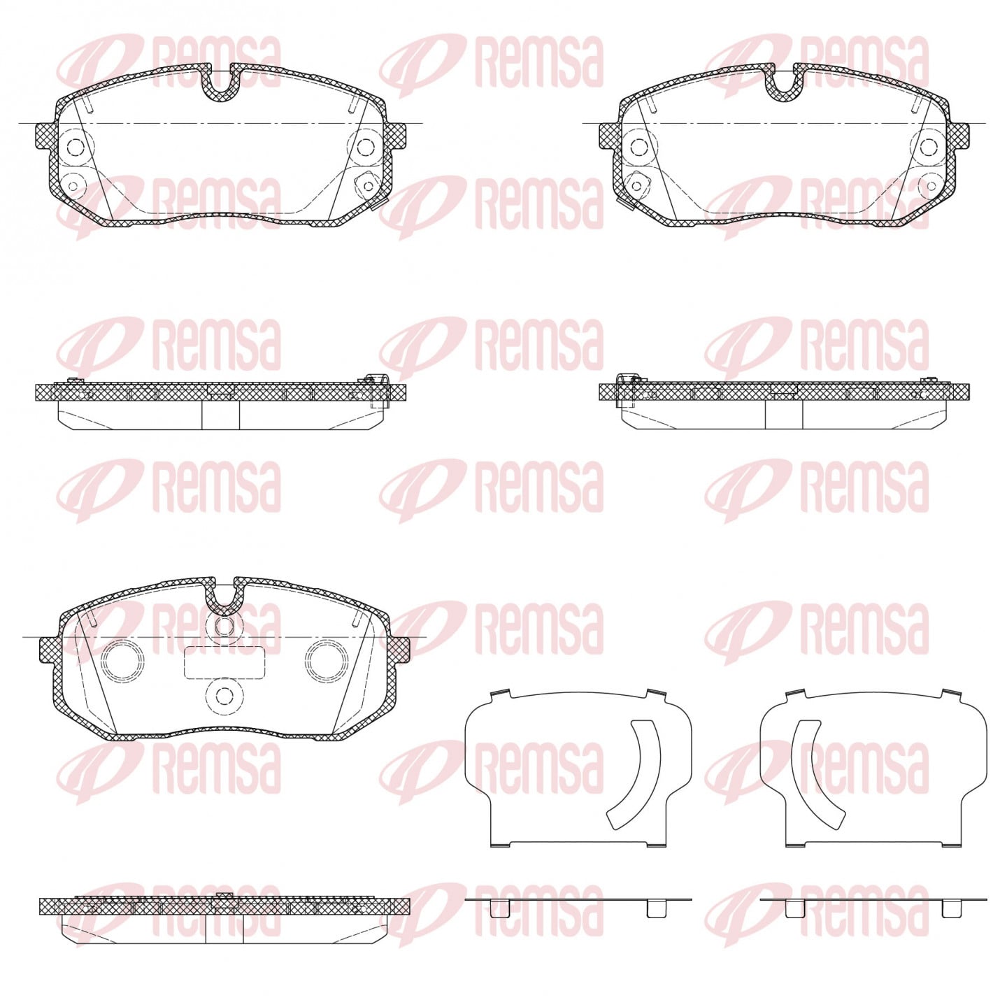 Kit de plaquettes de frein, frein à disque REMSA 1302.10