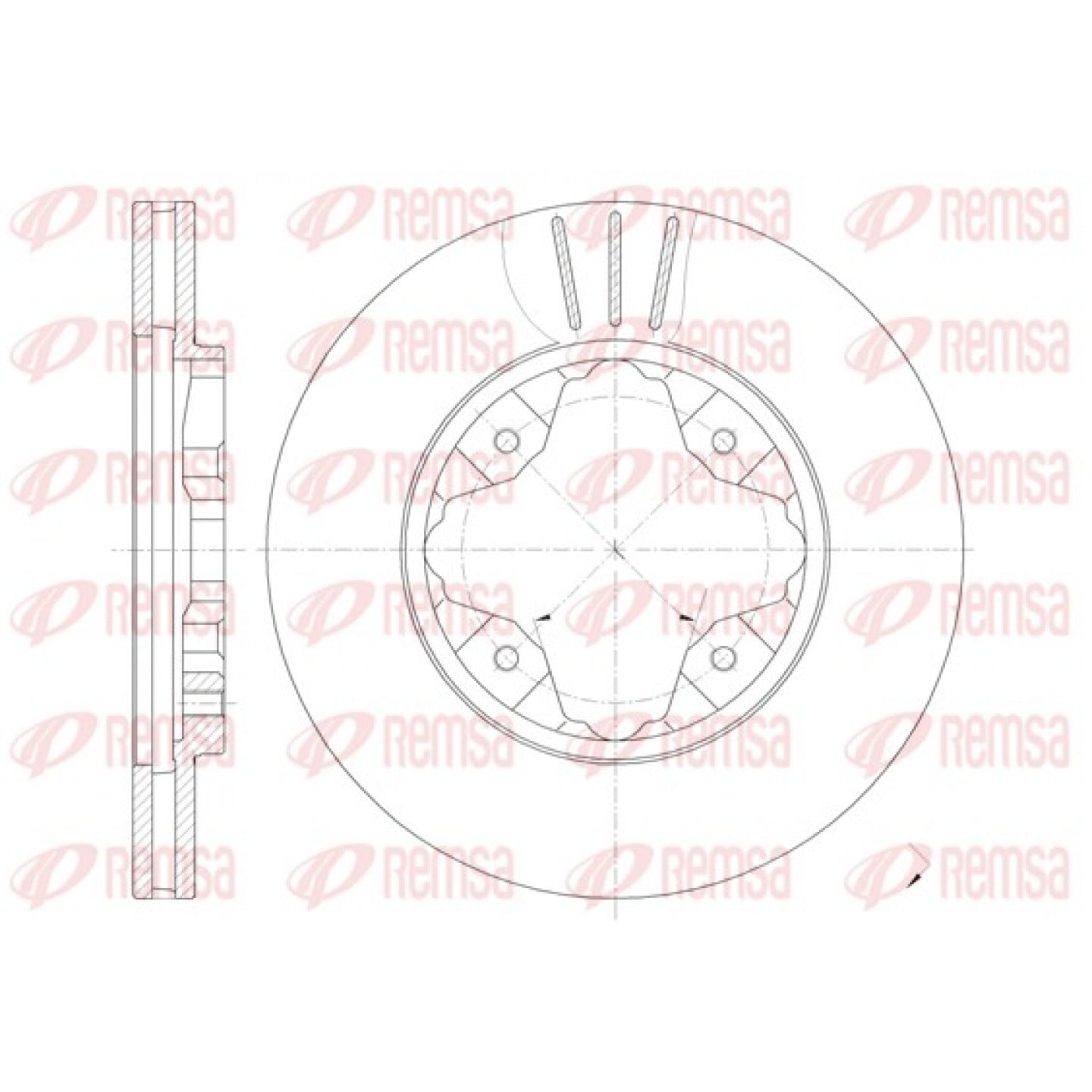 Disque de frein REMSA 6205.10