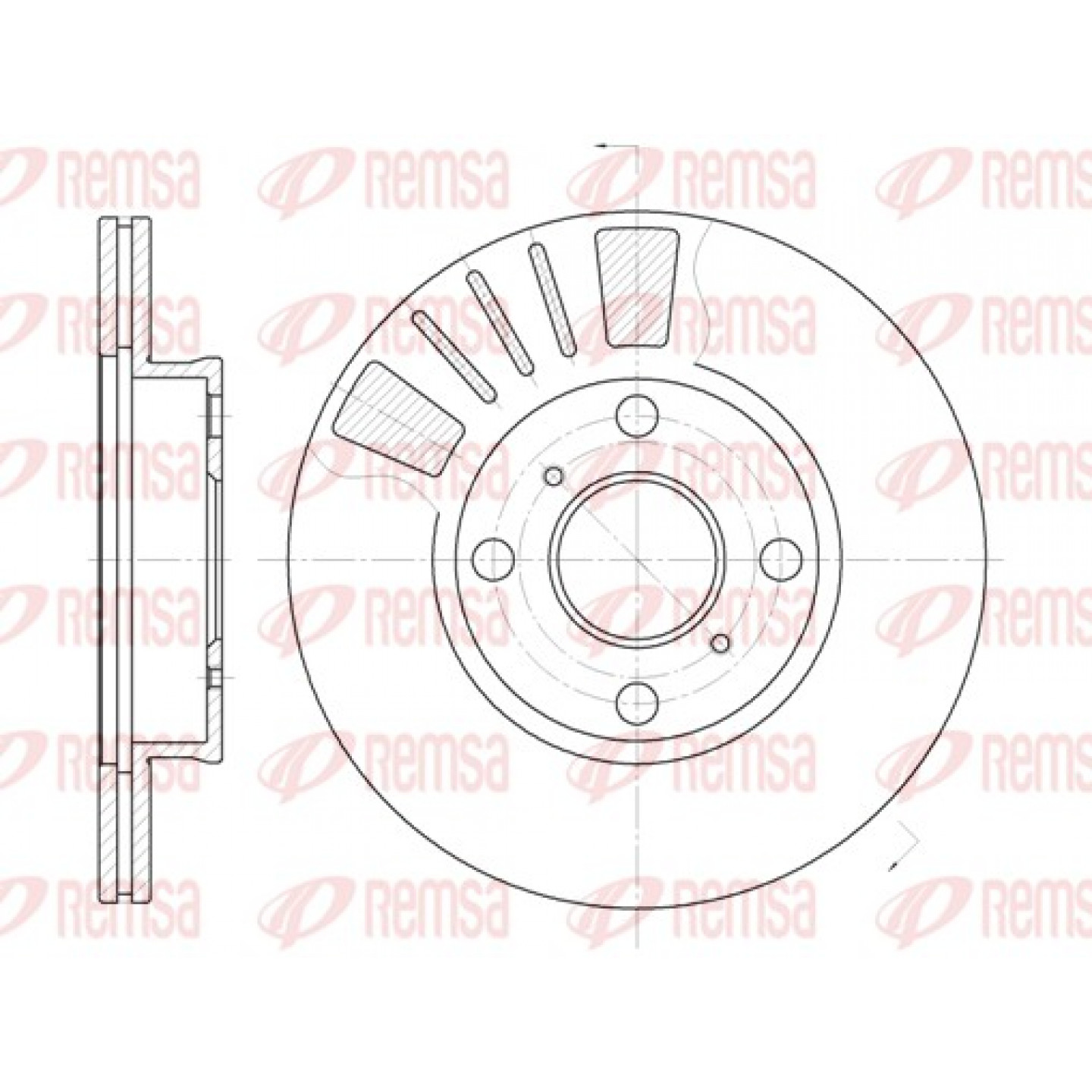 Disque de frein REMSA 6569.10