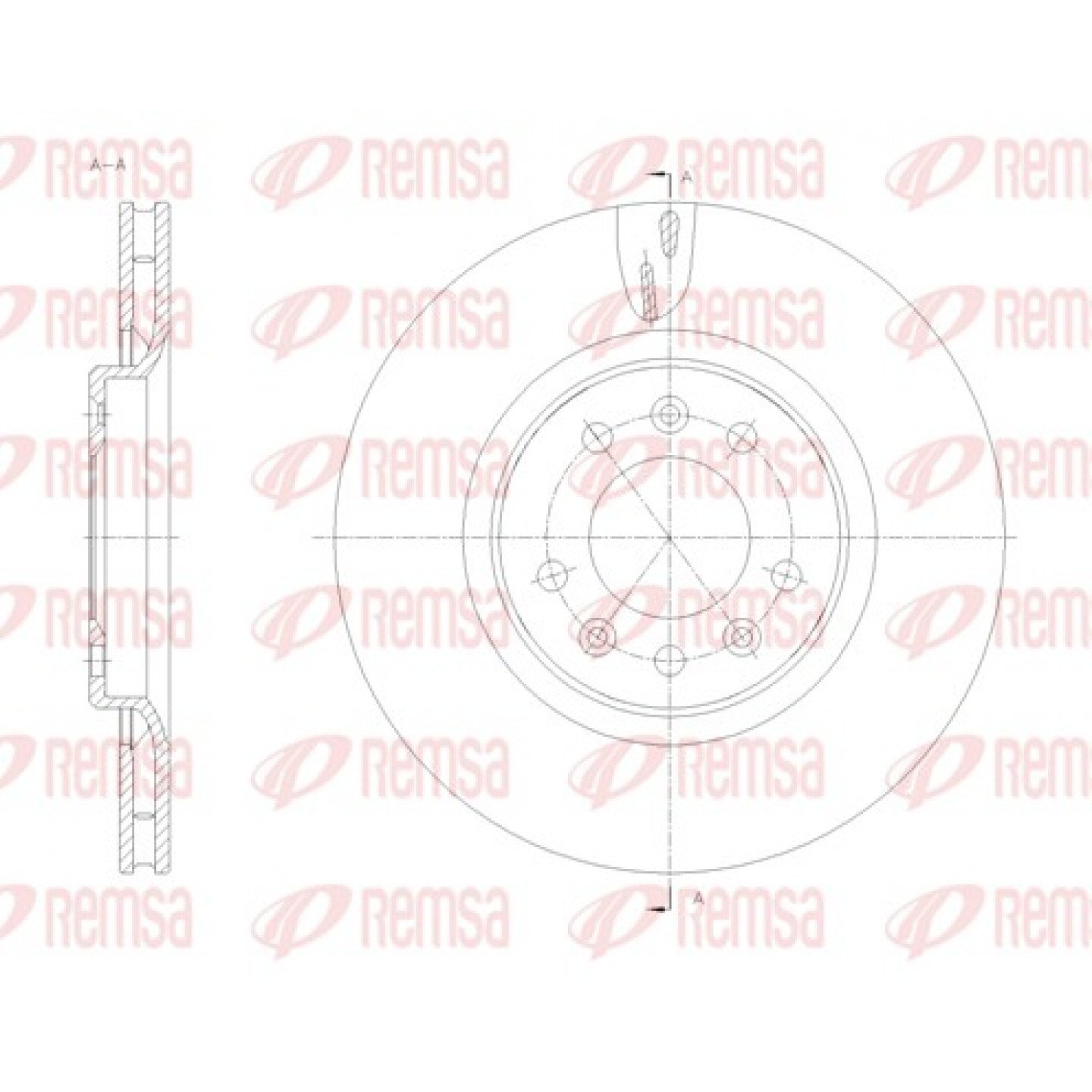 Disque de frein REMSA 61776.10