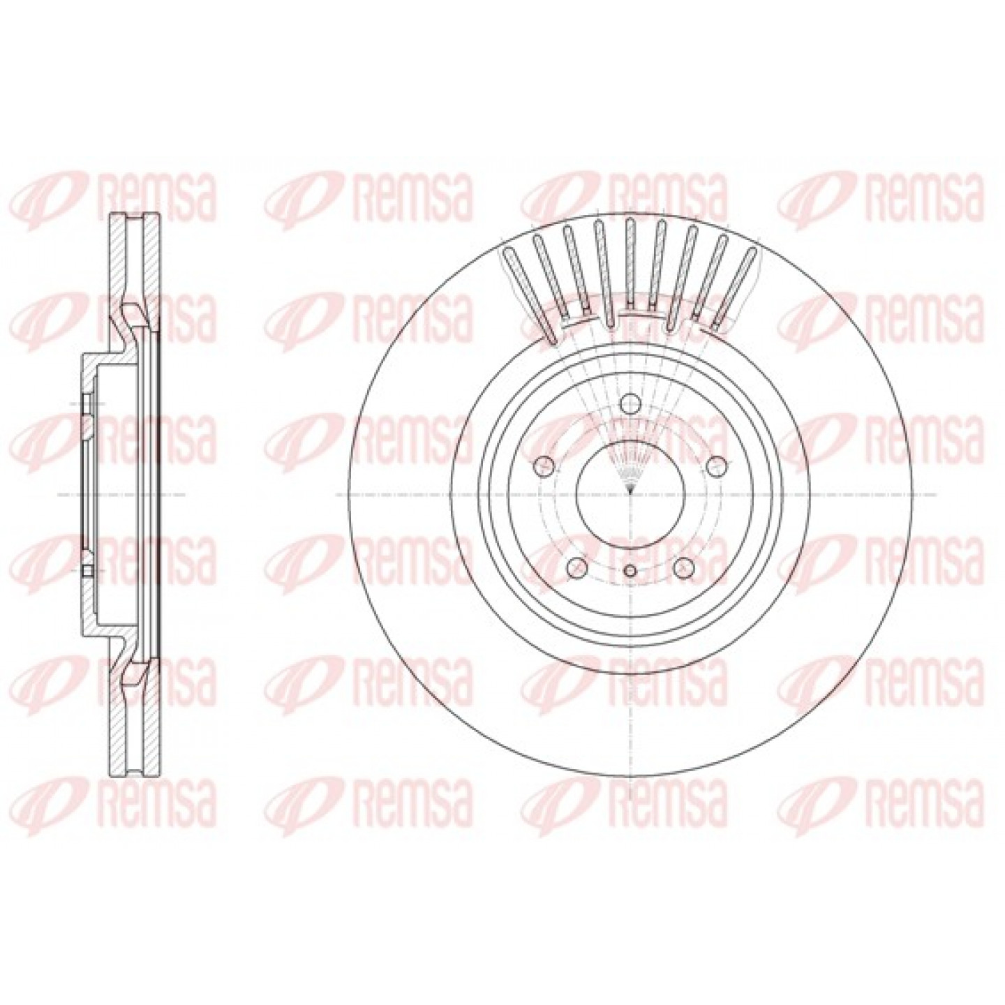 Disque de frein REMSA 61508.10