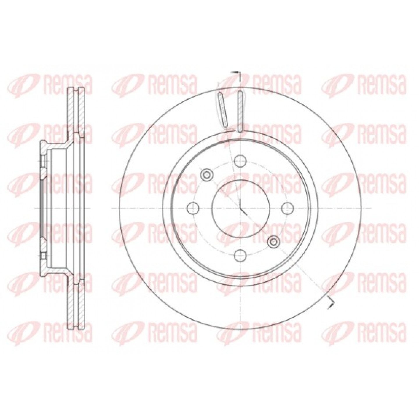 Disque de frein REMSA 61424.10