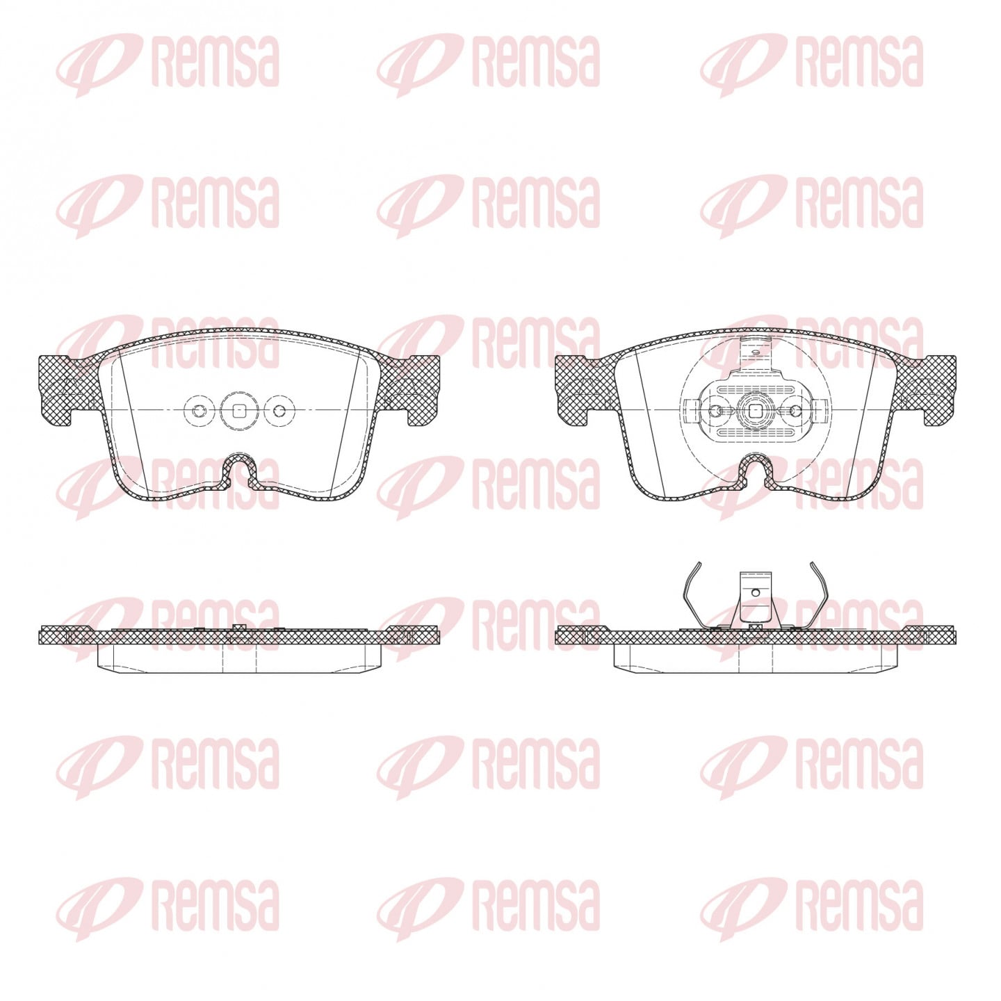 Kit pastiglie freno, Freno a disco REMSA X2026.00