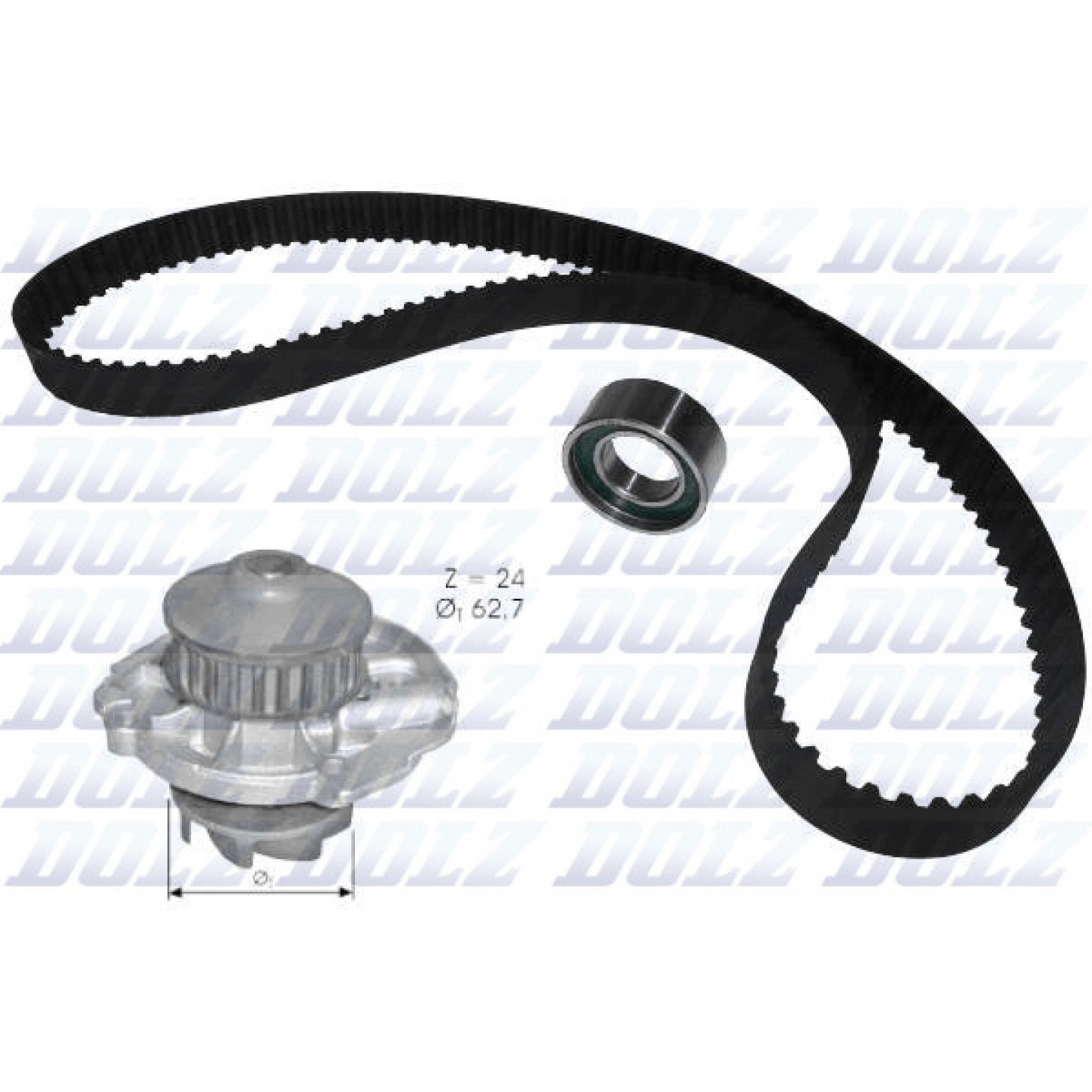 Wasserpumpe & Zahnriemensatz DOLZ KD022