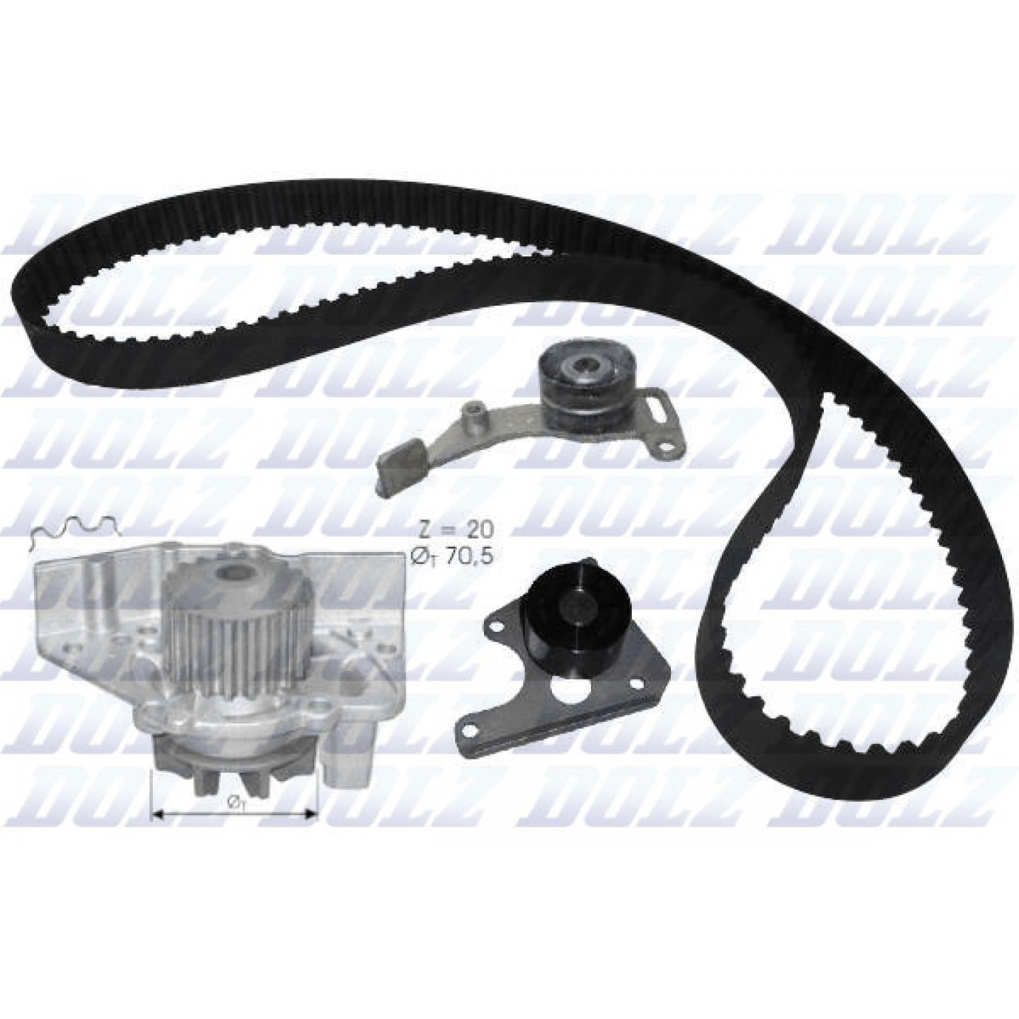 Wasserpumpe & Zahnriemensatz DOLZ KD023