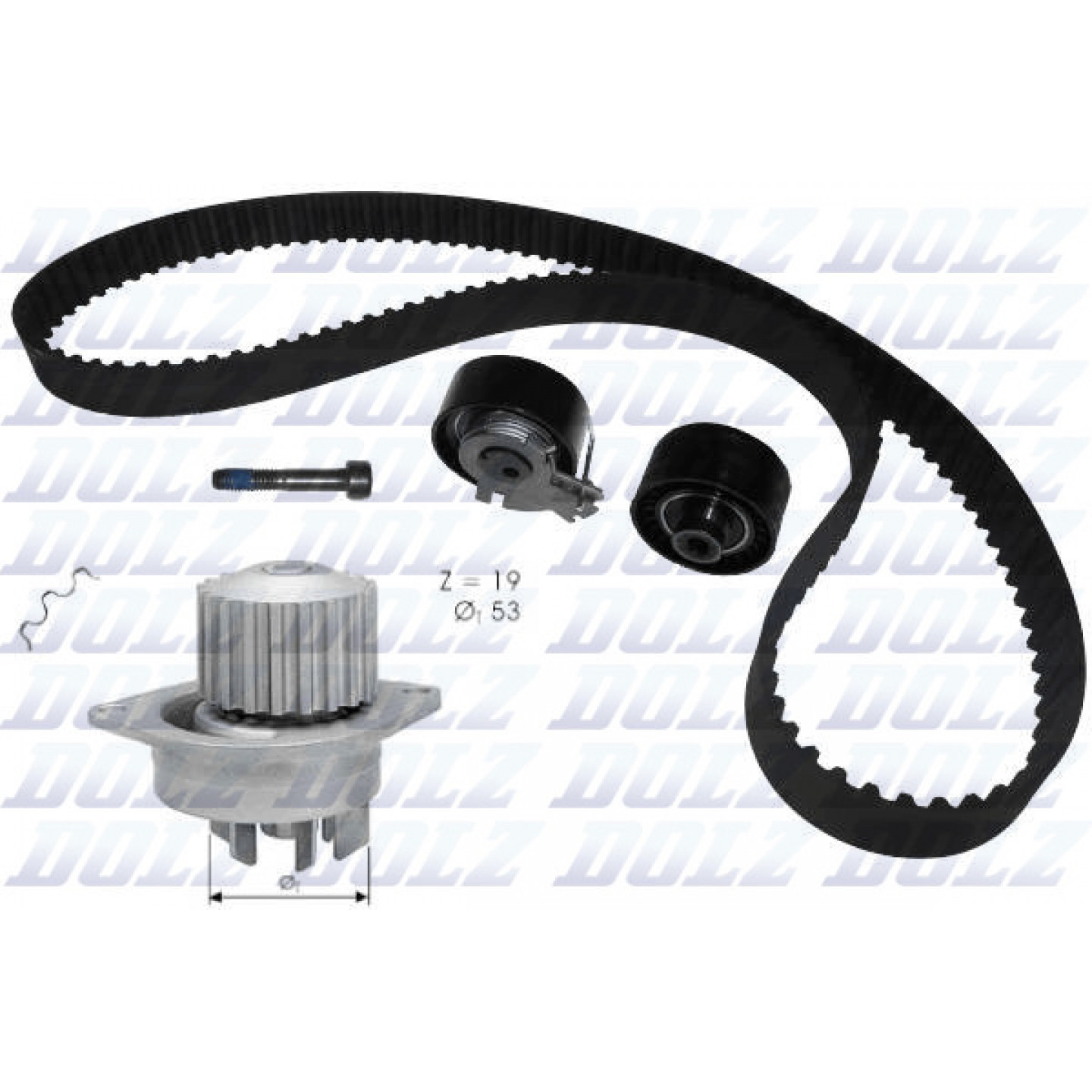 Wasserpumpe & Zahnriemensatz DOLZ KD049