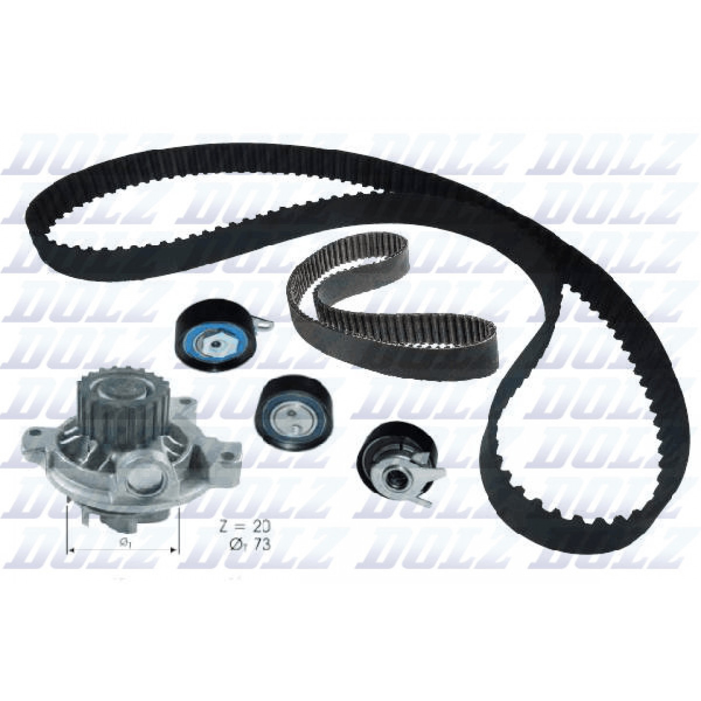 Waterpomp & distributieriemset DOLZ KD052