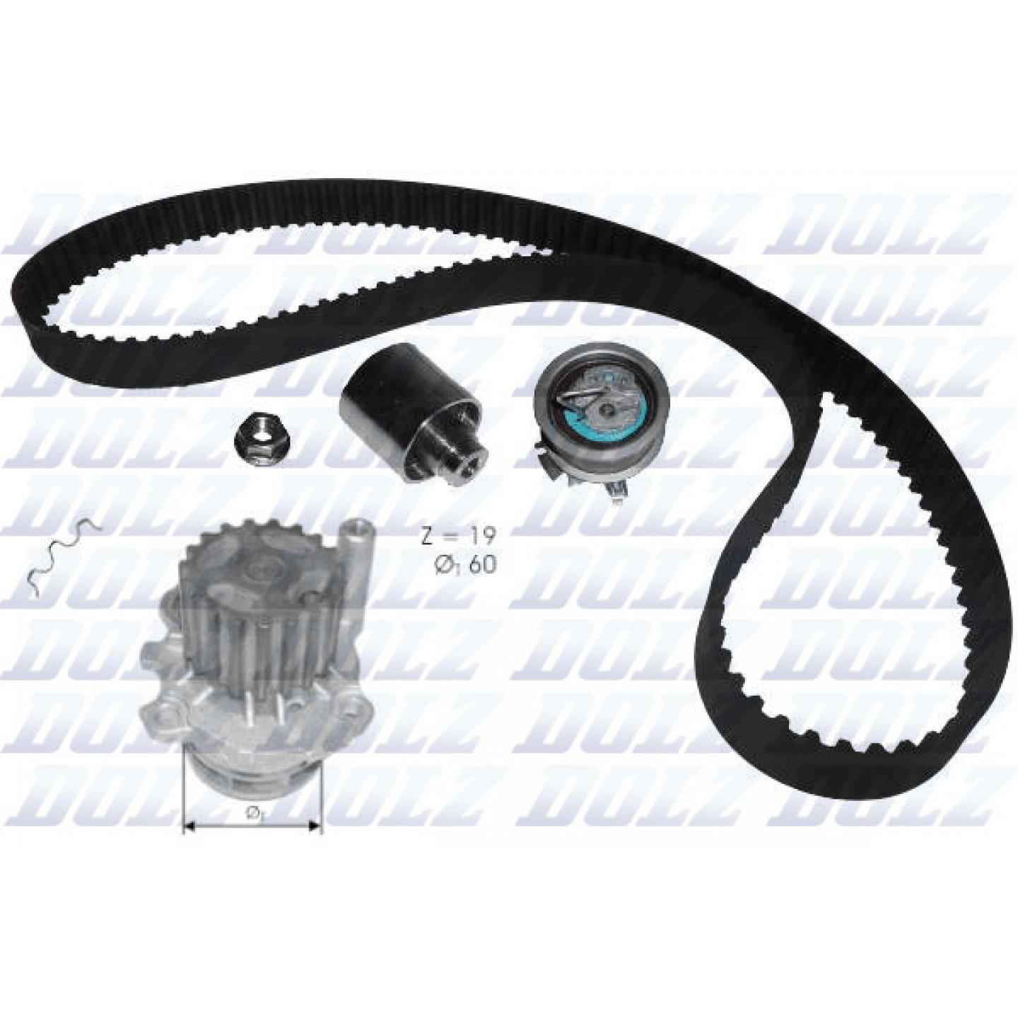 Wasserpumpe & Zahnriemensatz DOLZ KD054